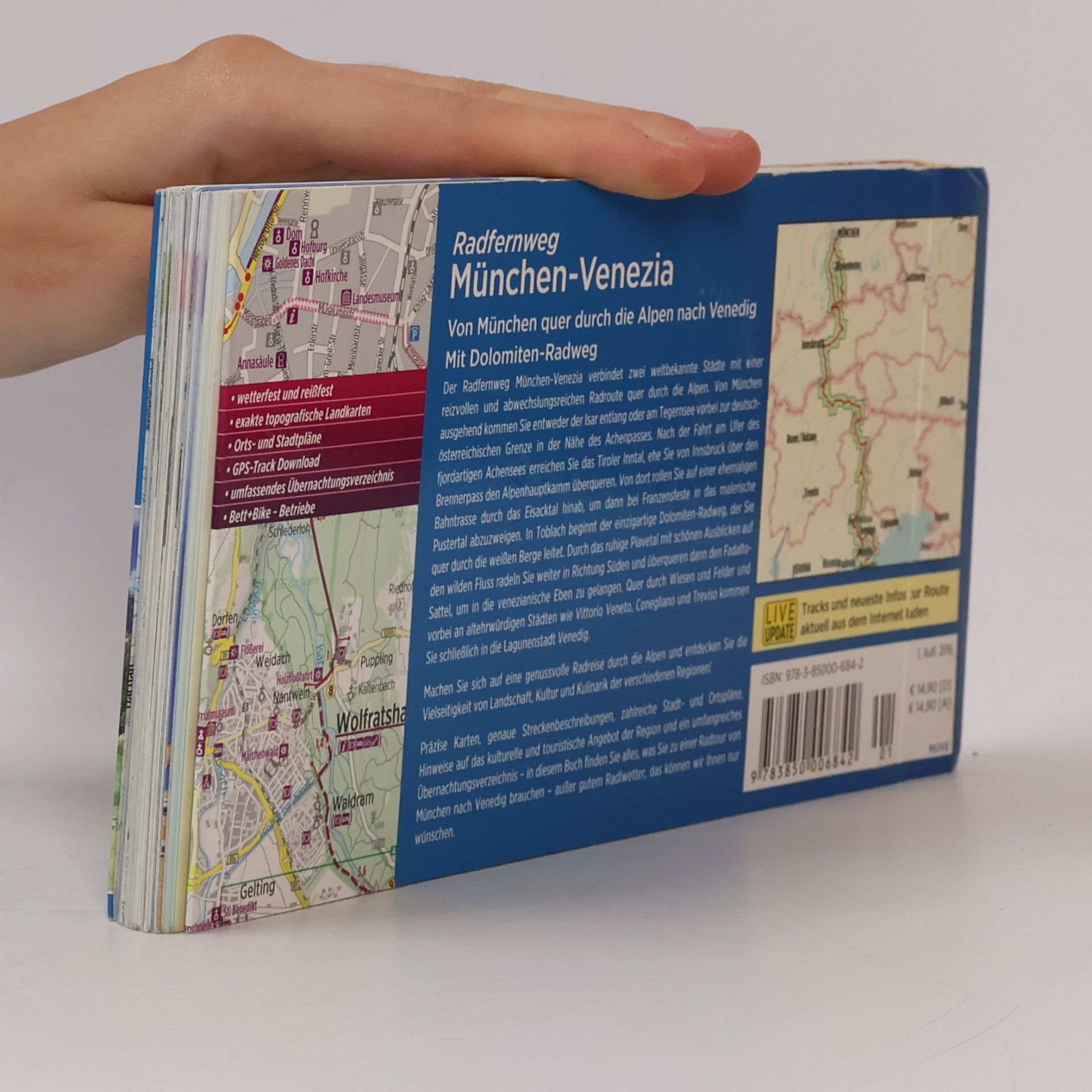 LISTGOD Bikeline Radtourenbuch: Radfernweg München-Venezia