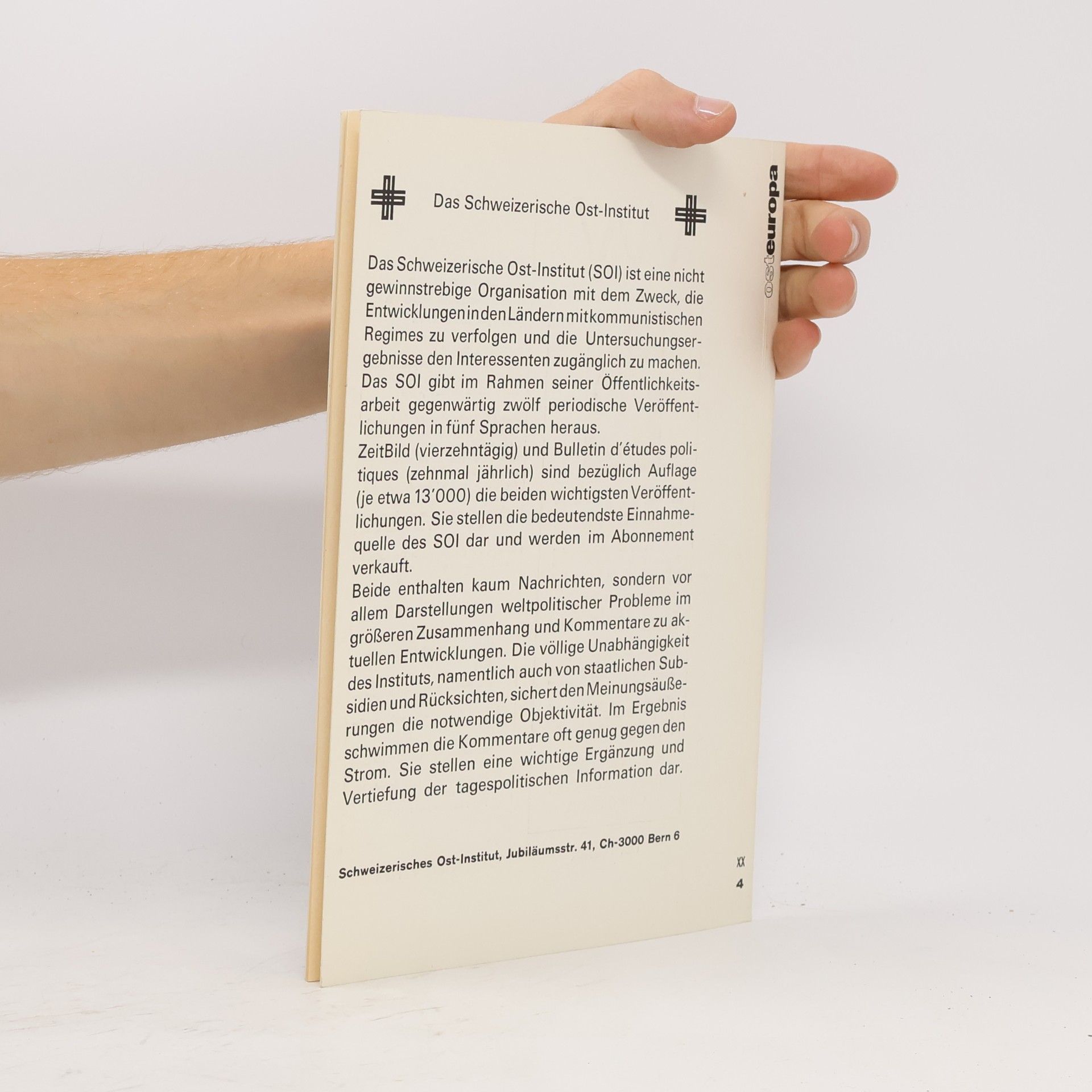 kolektiv Osteuropa. Zeitschrift für Gegenwartsfragen des Ostens 4/70