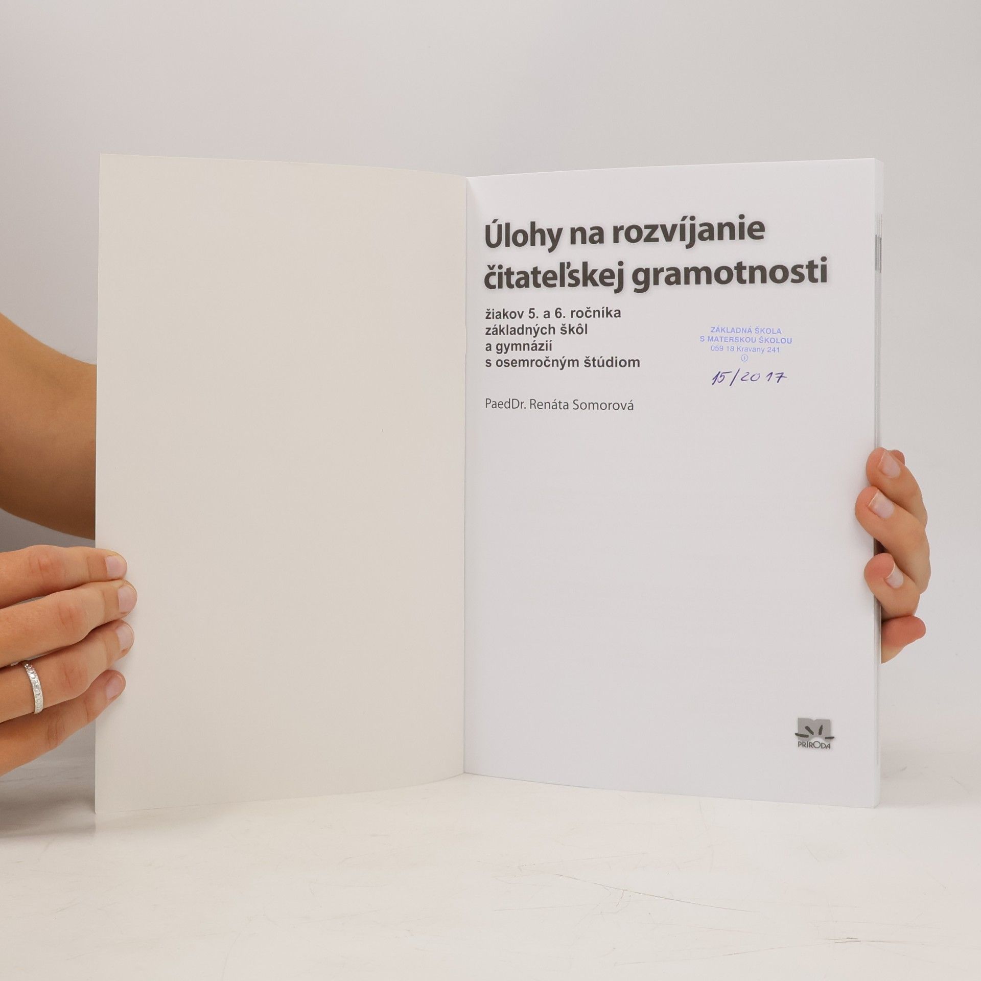 Somorová, Renáta Úlohy na rozvíjanie čitateľskej gramotnosti žiakov 5. a 6. ročníka ZŠ