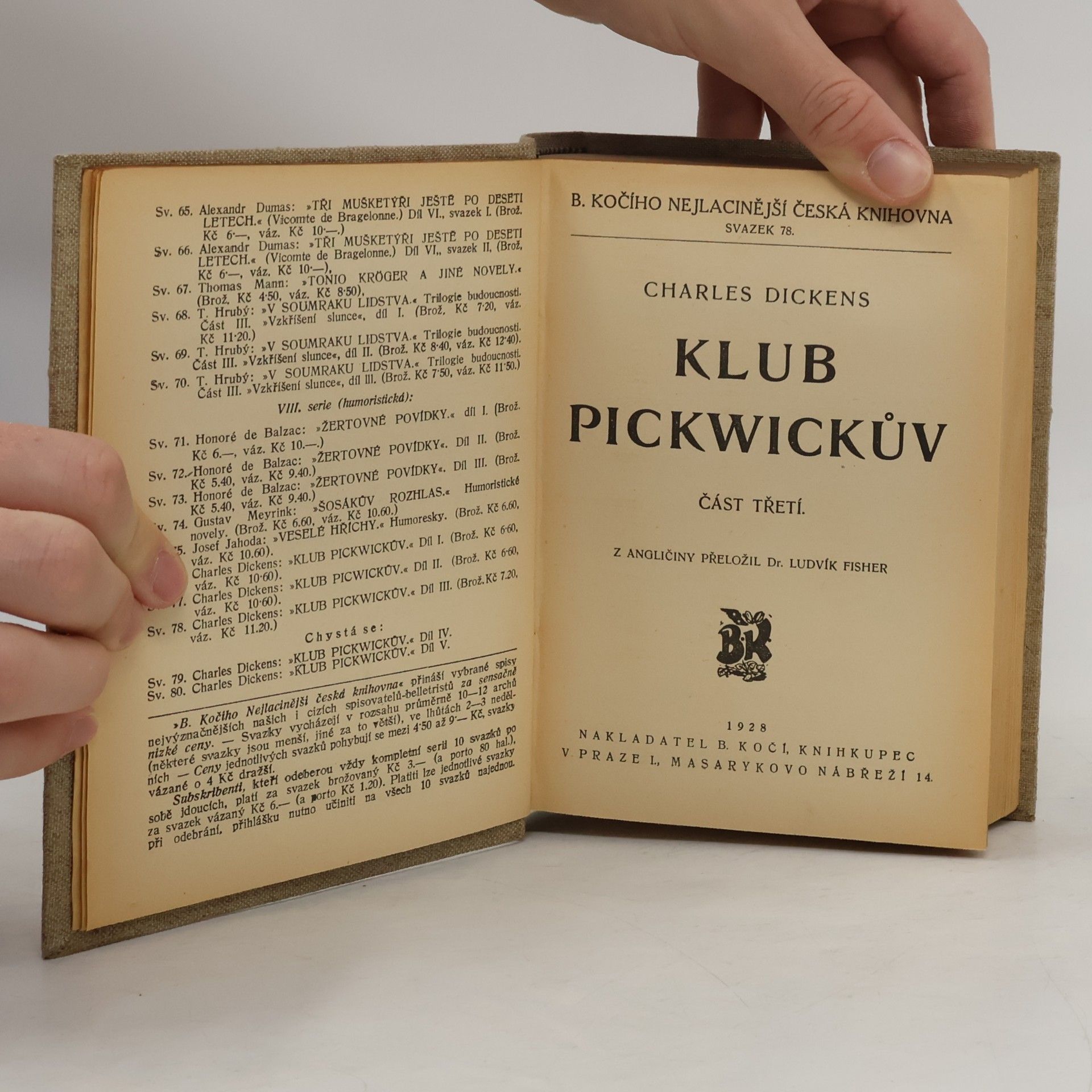 Charles Dickens Klub Pickwickův. Část 3.