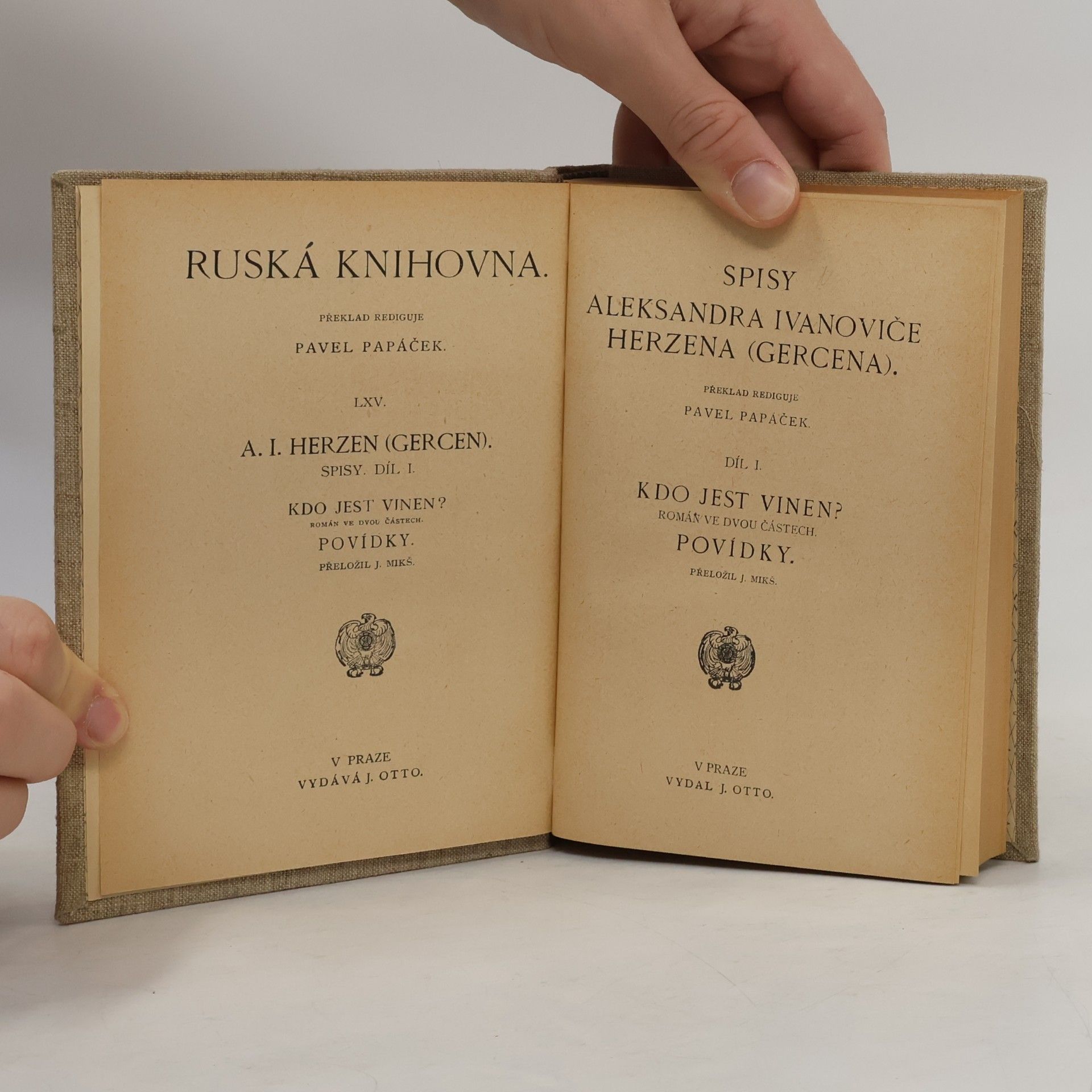 Aleksandr Herzen Kdo jest vinen? Povídky