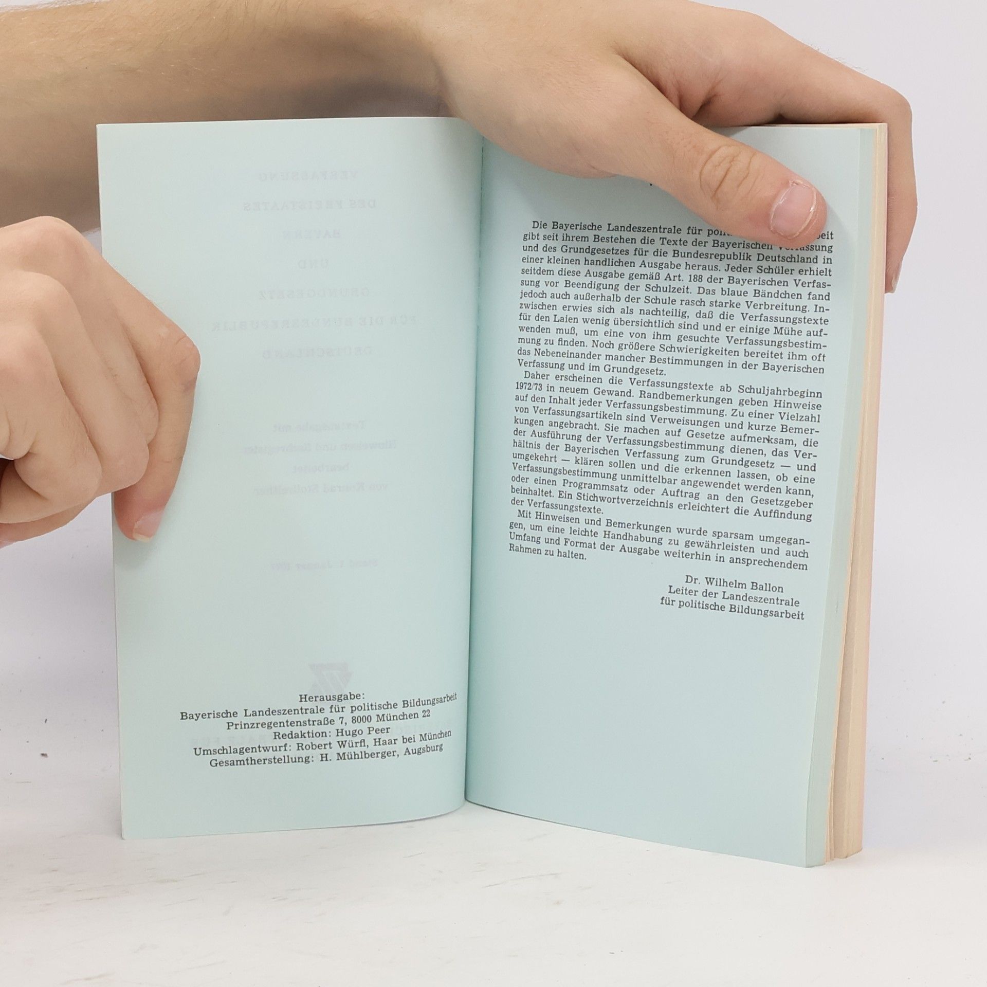 Autores varios Verfassung des Freistaates Bayern