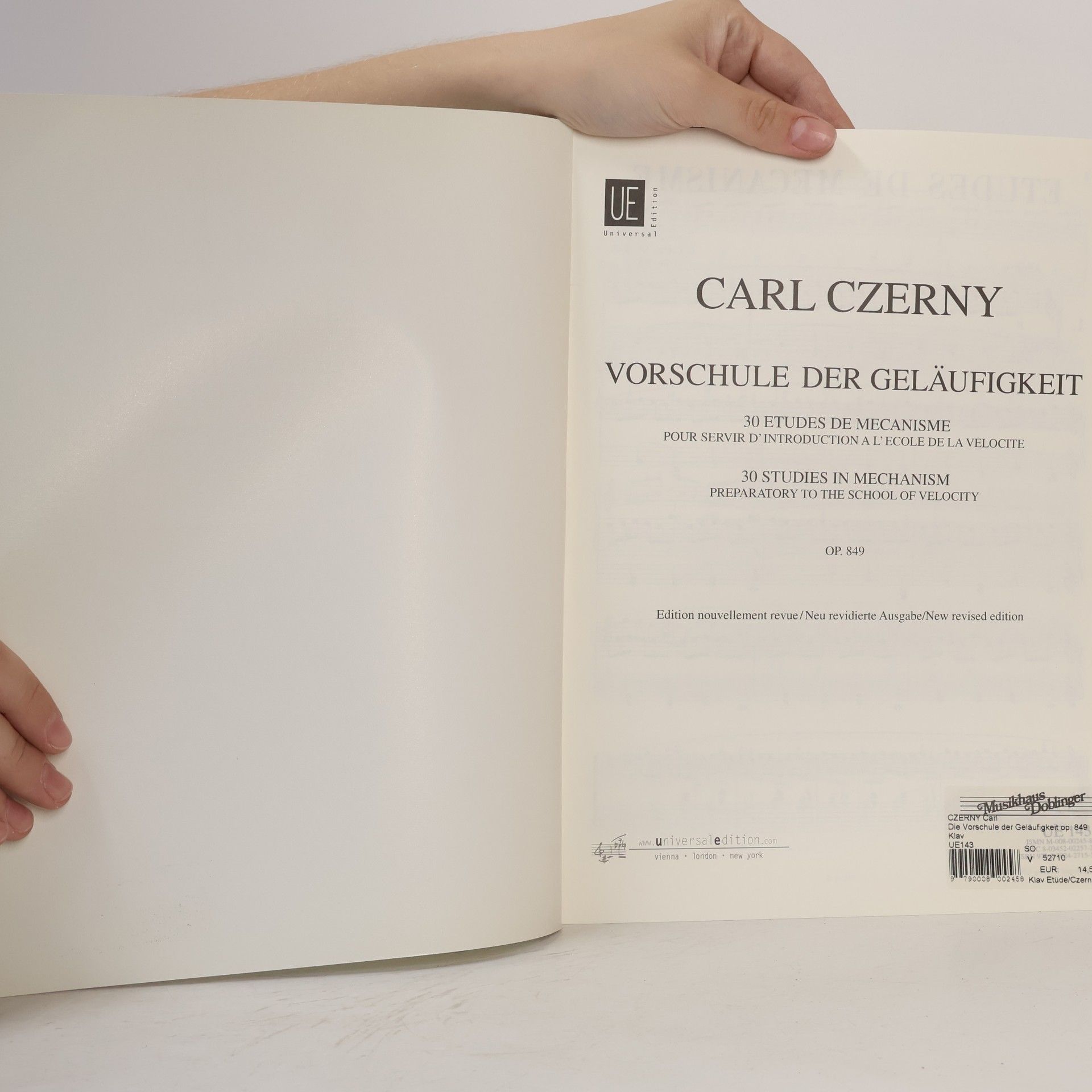 Carl Czerny Vorschule der Geläufigkeit
