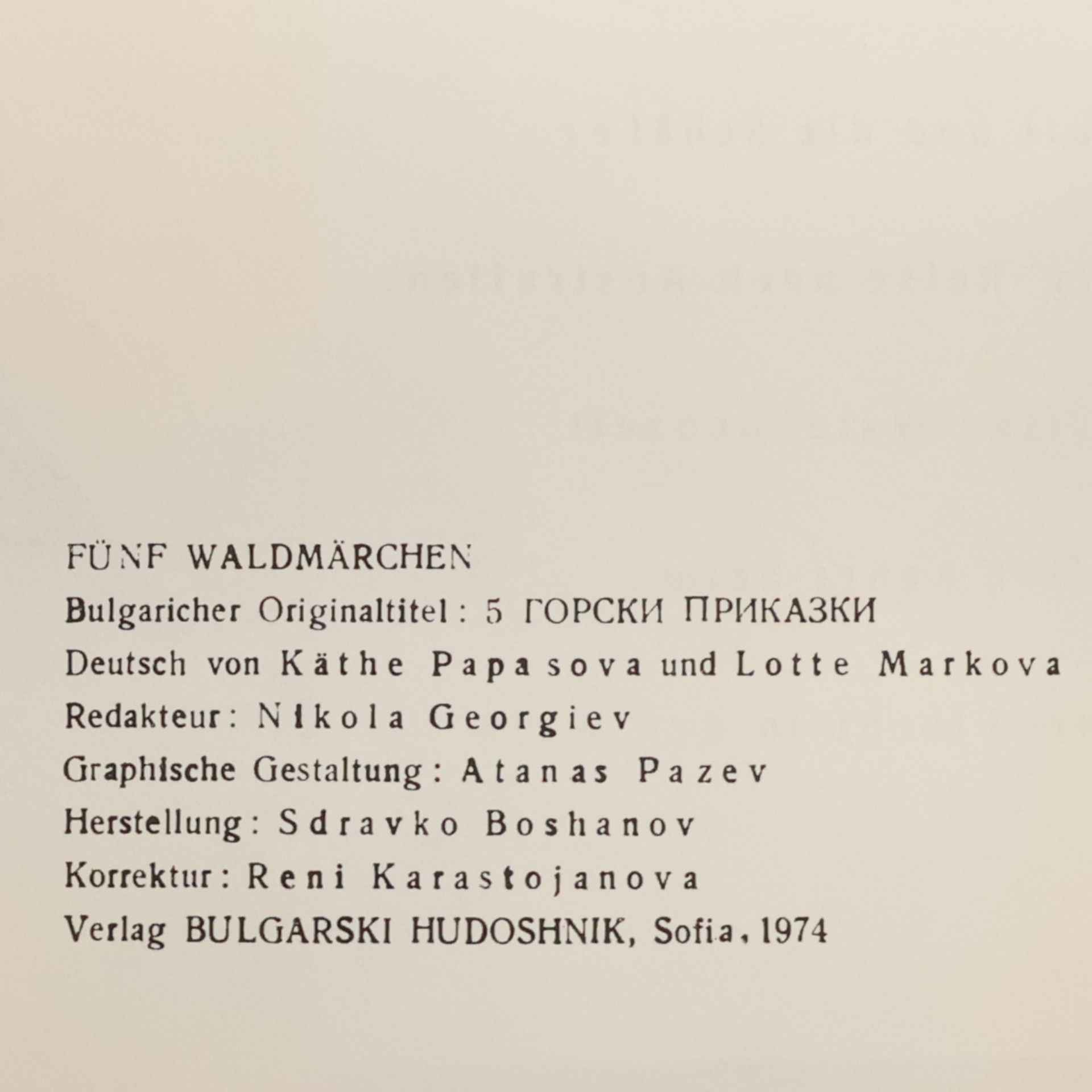 Kolektiv autorů Fünf Waldmärchen