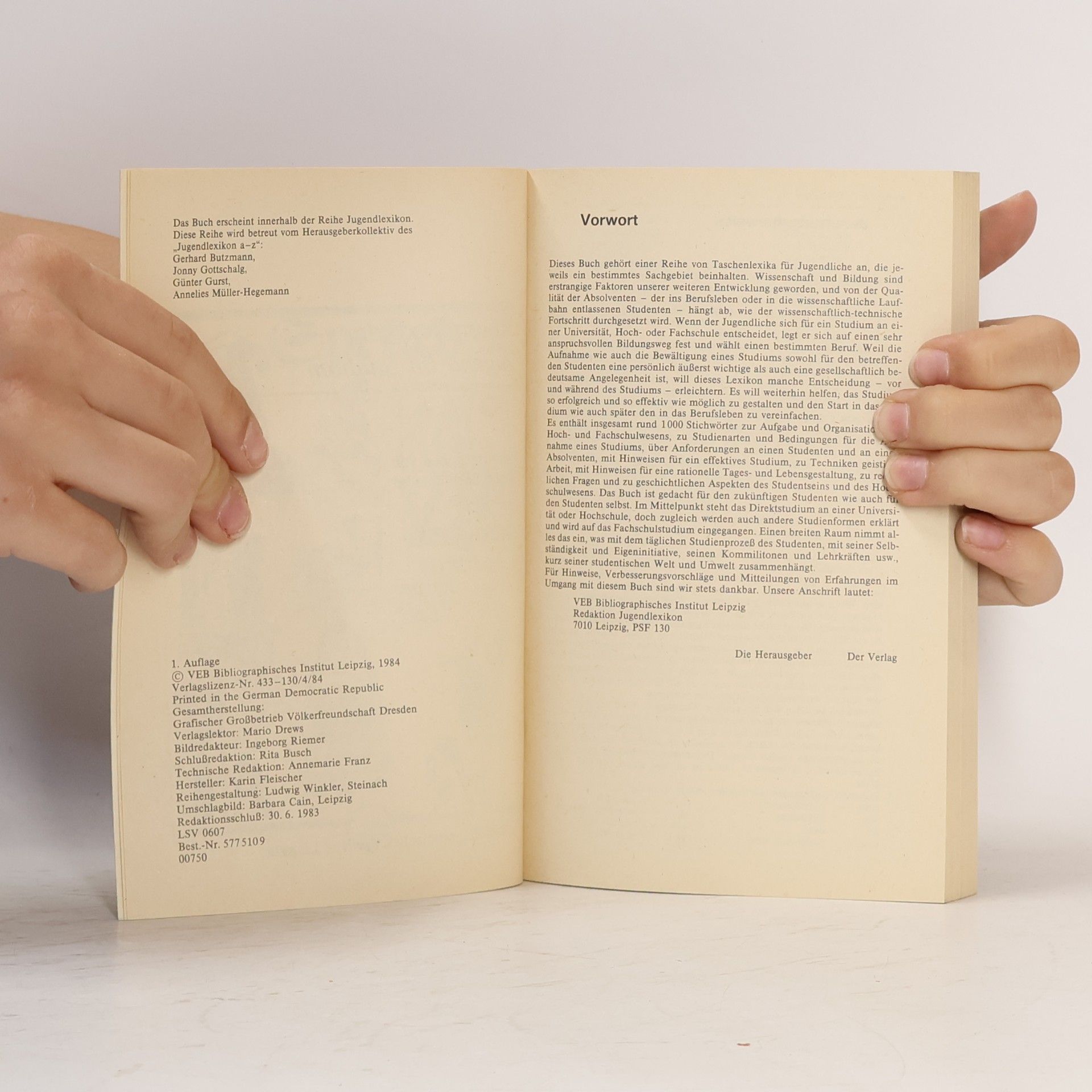 Heinz Schauer Jugendlexikon Jugend im Studium