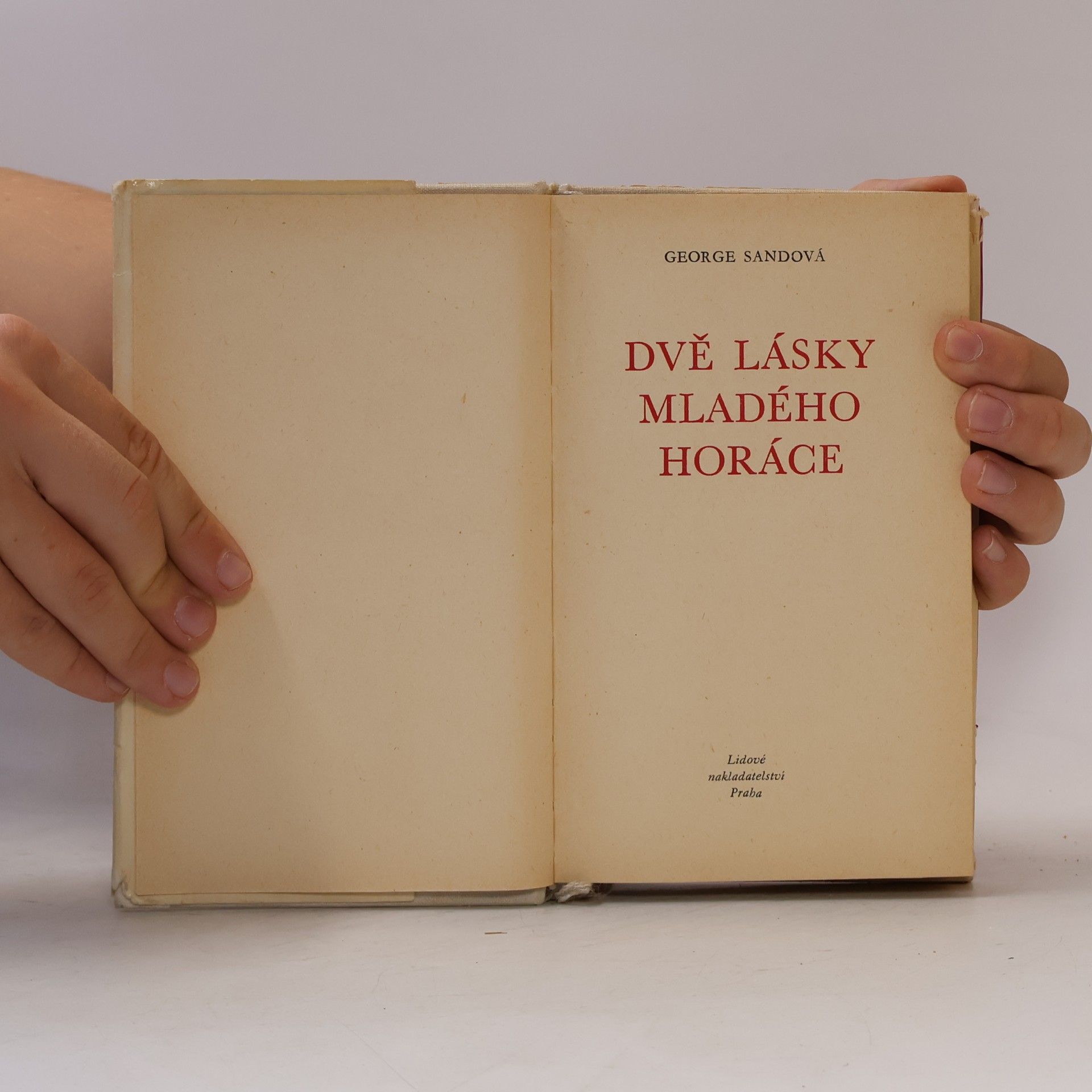 George Sand Dvě lásky mladého Horáce
