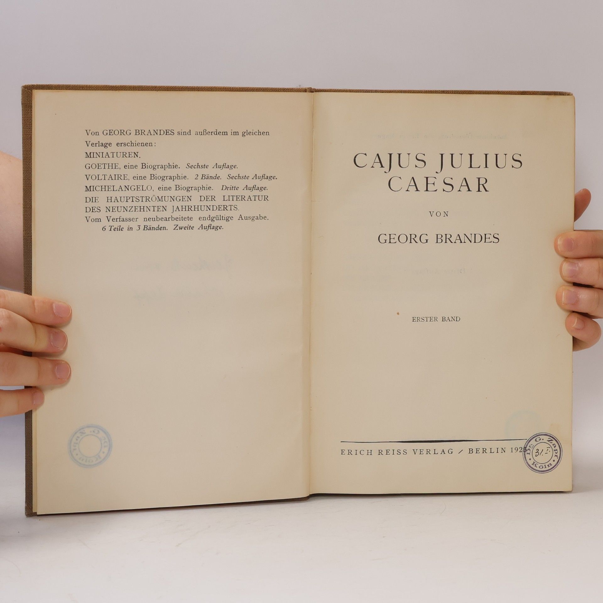 Georg Brandes Cajus Julius Caesar I.