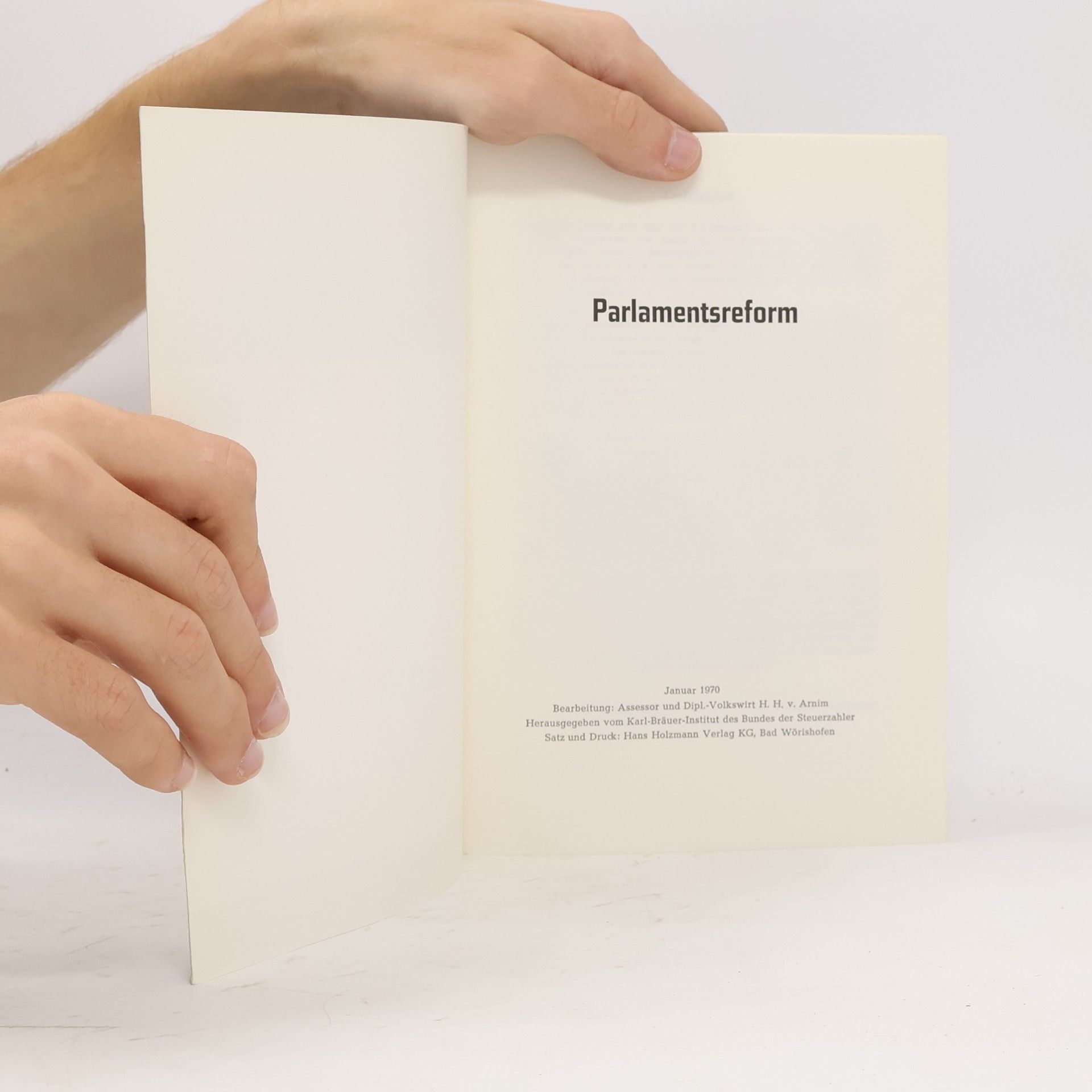 kolektiv Parlamentsreform. Heft 16