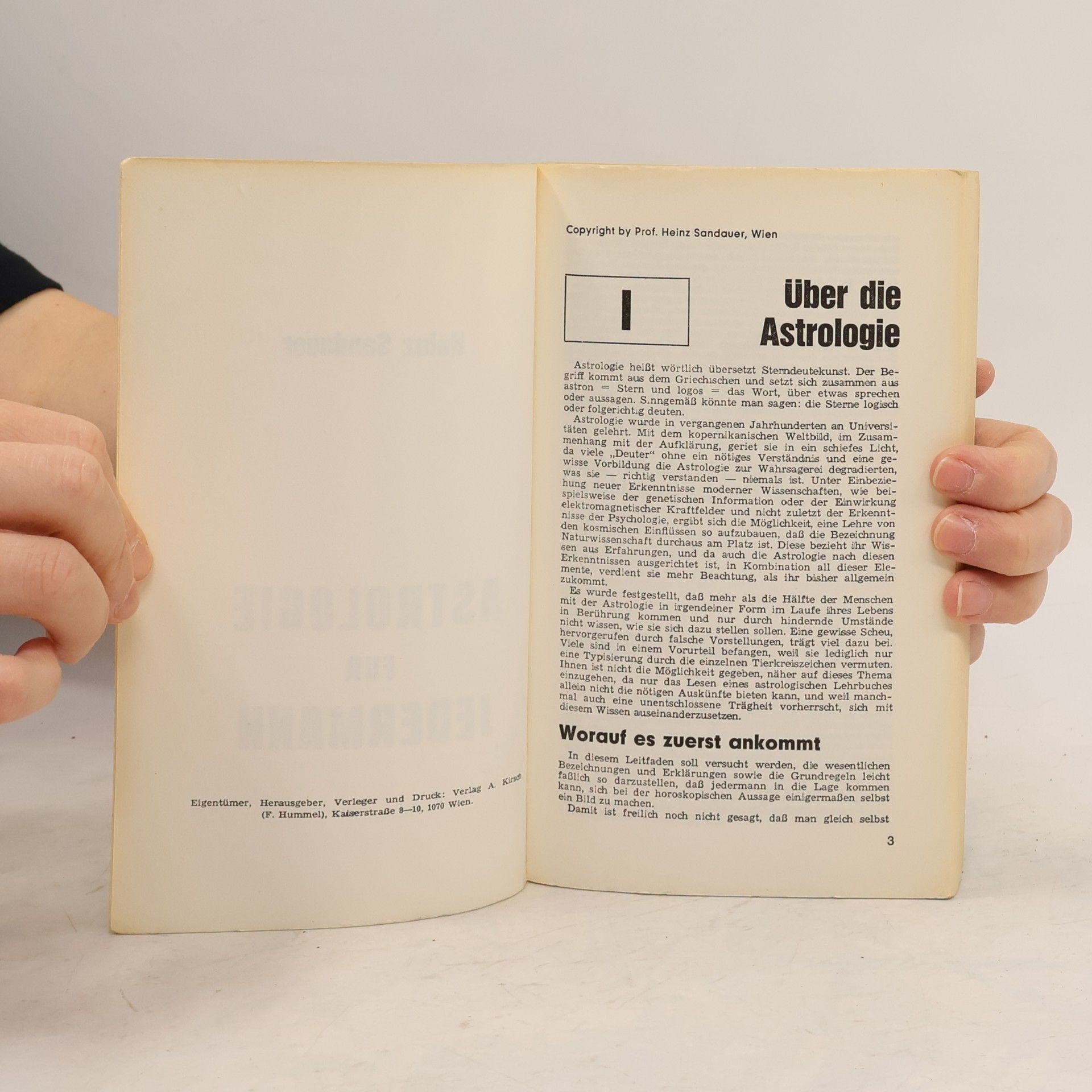 Heinz Sandauer Astrologle für jedermann