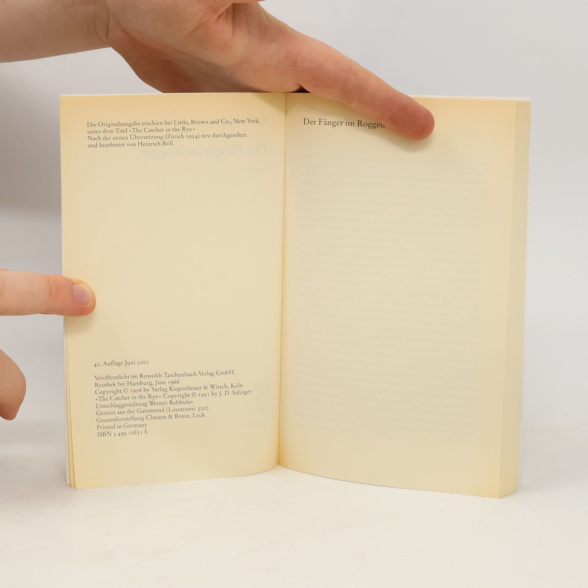J. D. Salinger Der Fänger im Roggen