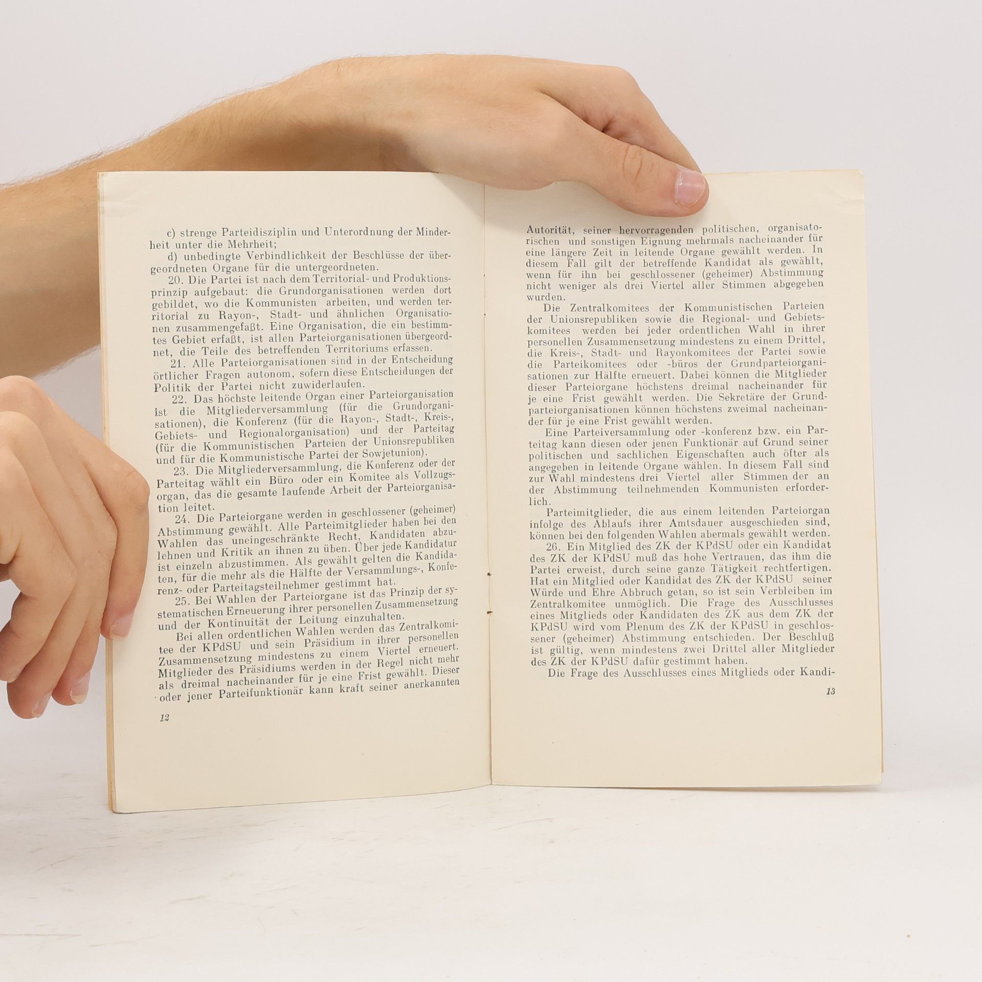 Various authors Statut der Kommunistischen Partei der Sowjetunion