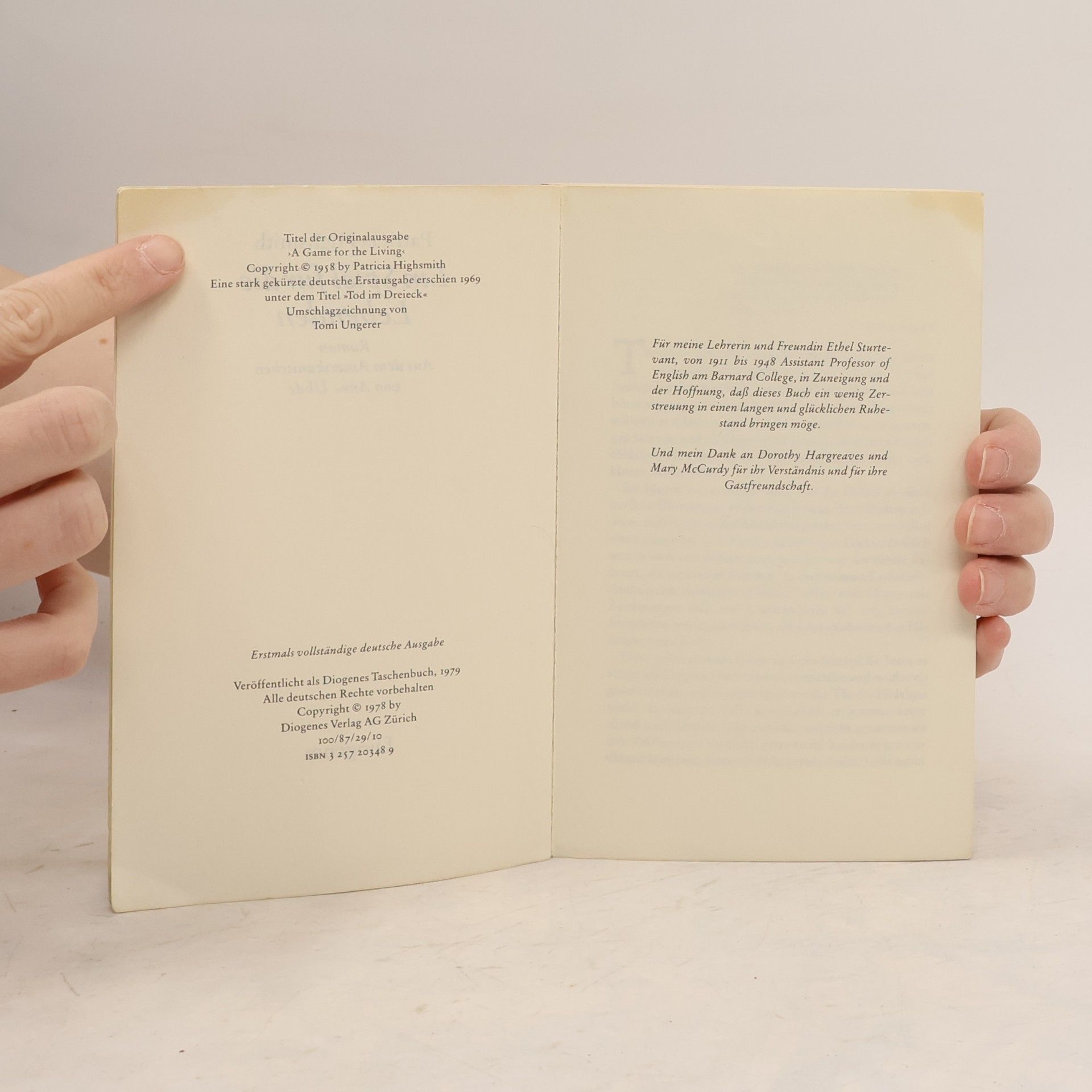 Patricia Highsmith Ein Spiel für die Lebenden