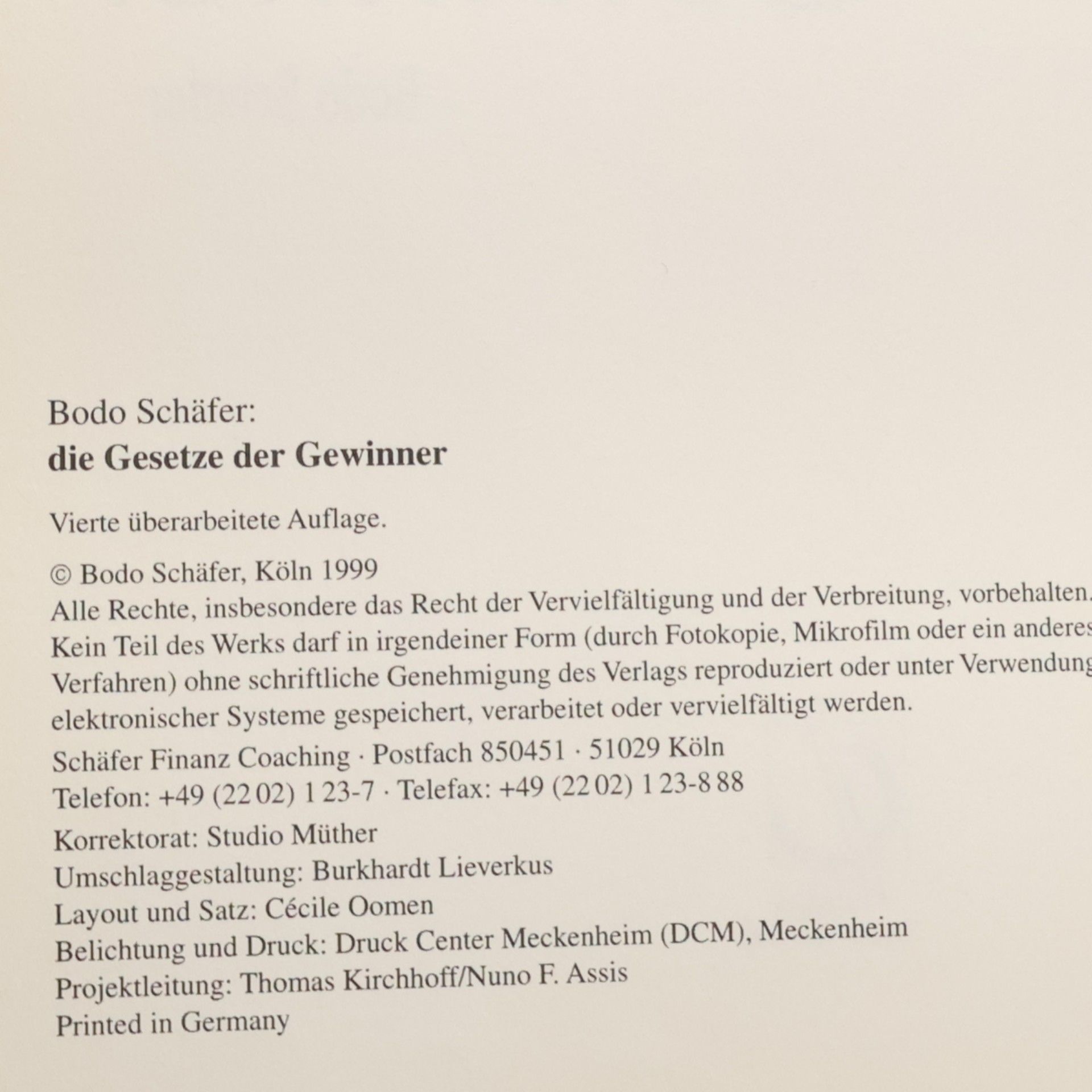 Bodo Schäfer Die Gesetze der Gewinner