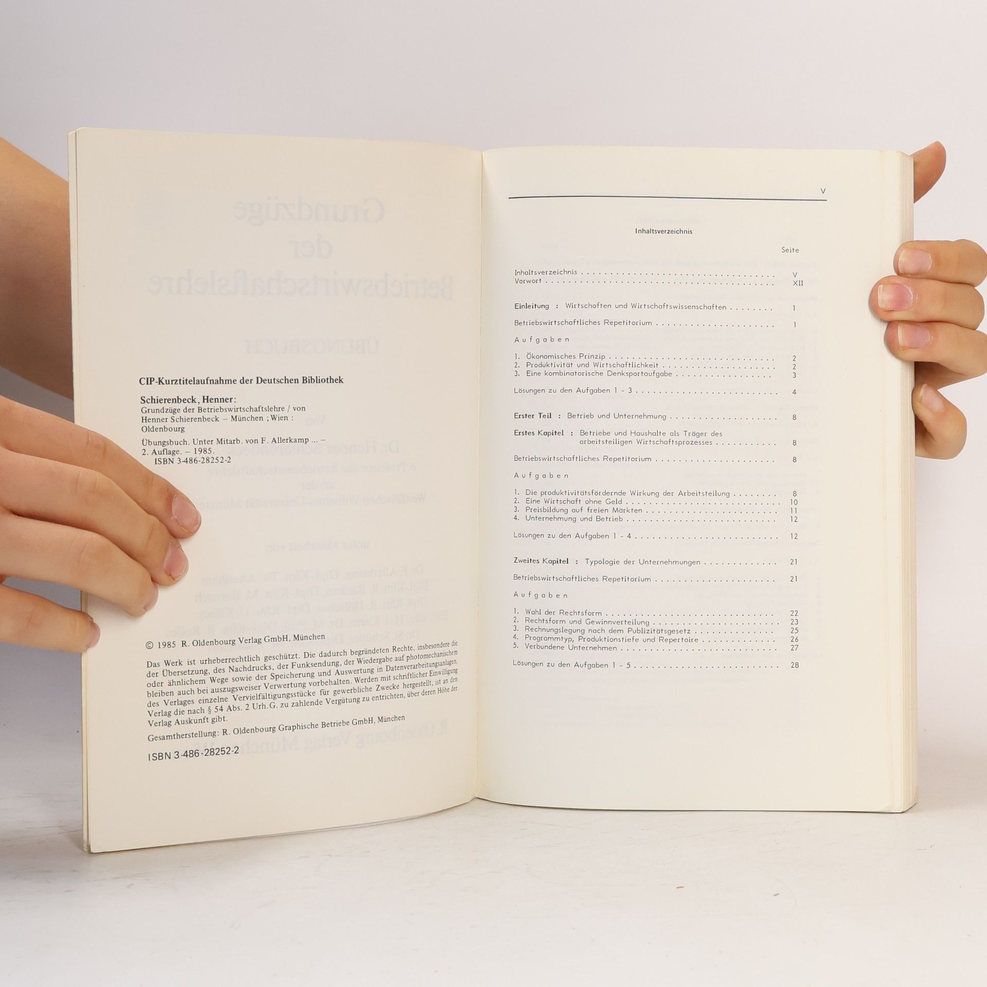Schierenbeck Übungsbuch zu Grundzüge der Betriebswirtschaftslehre