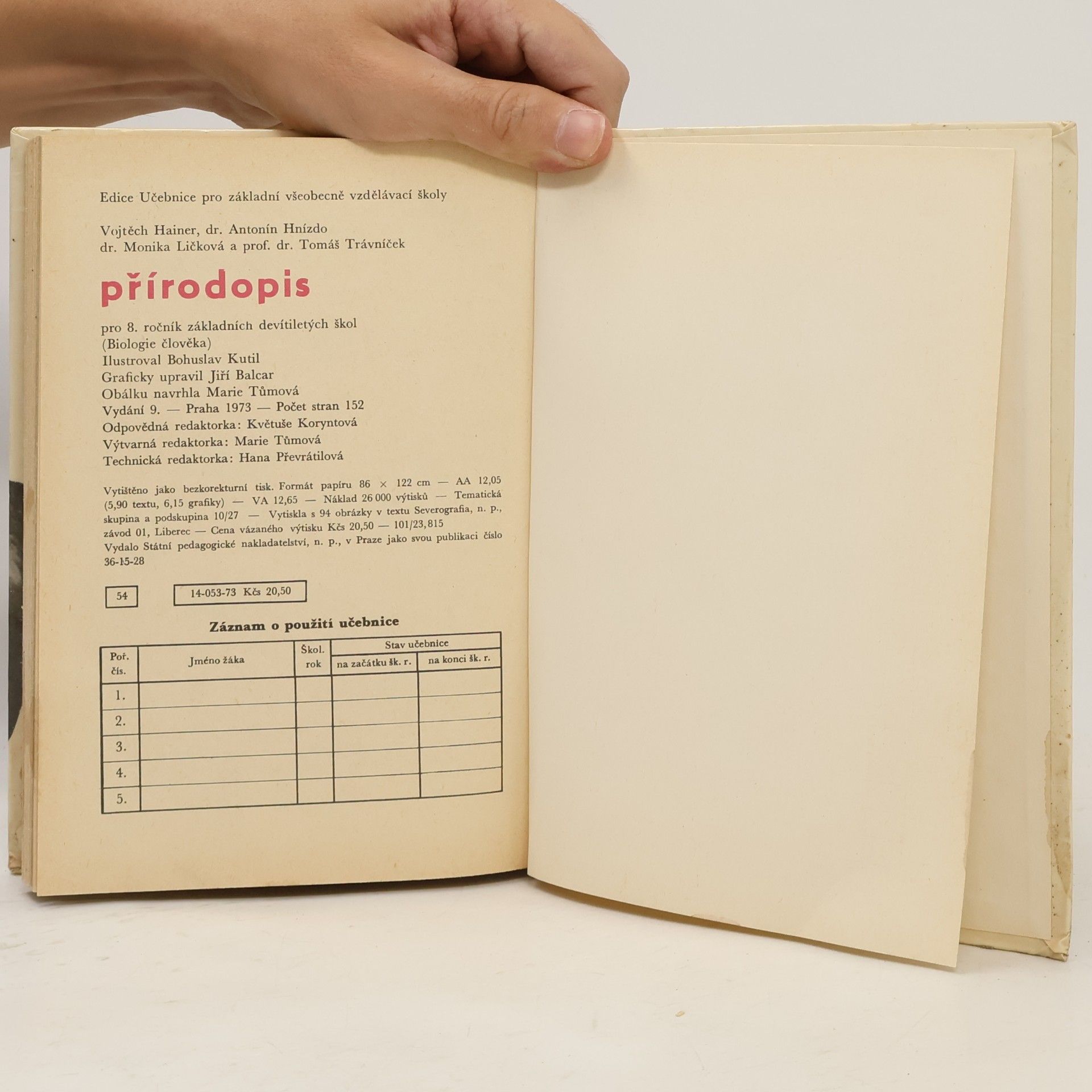 Collectif d'auteurs Přírodopis 8