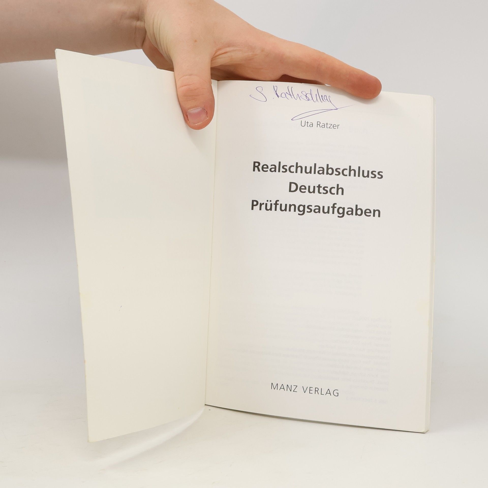 Uta Ratzer Realschulabschluss Deutsch - Prüfungsaufgaben