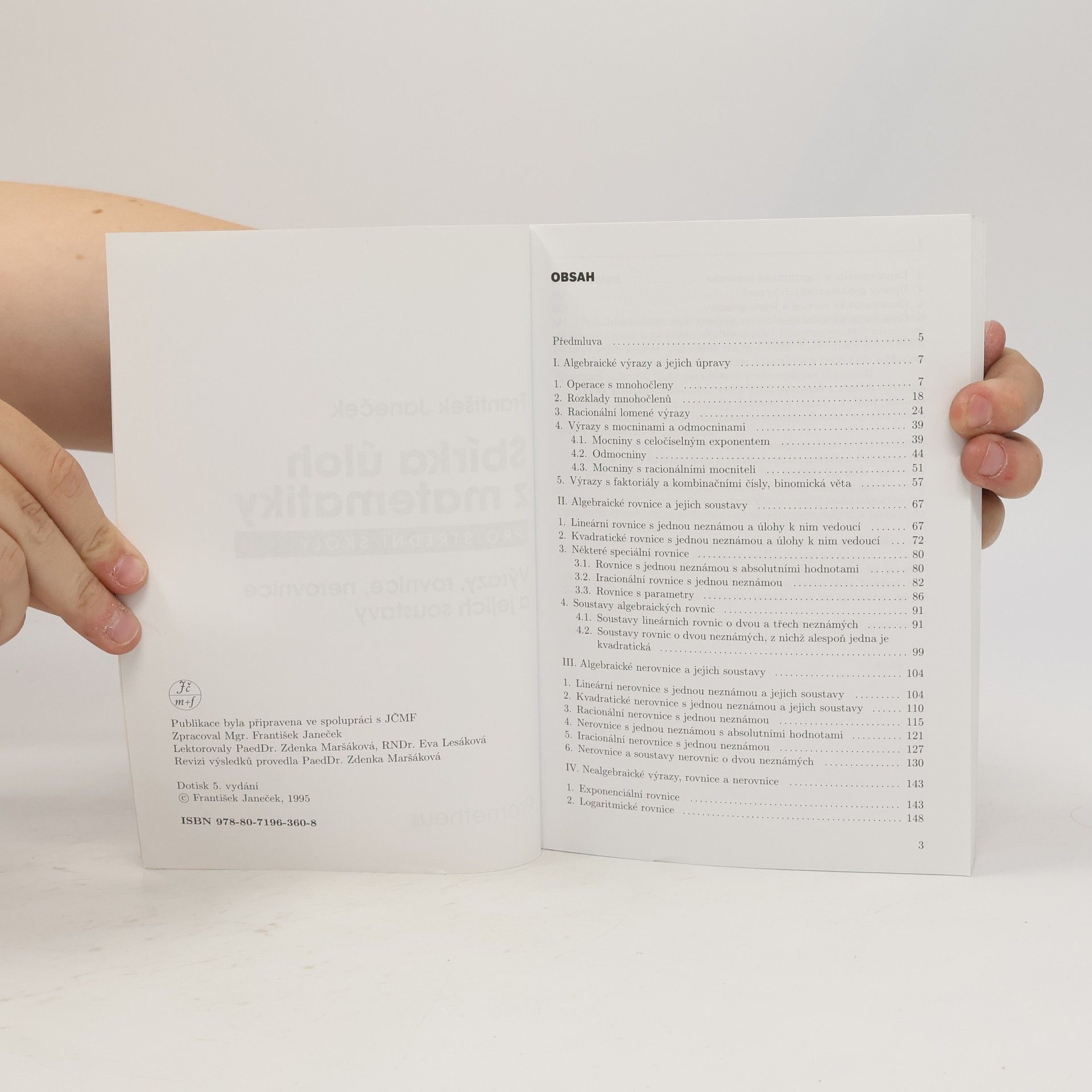 František Janeček Matematika. Sbírka úloh pro střední školy