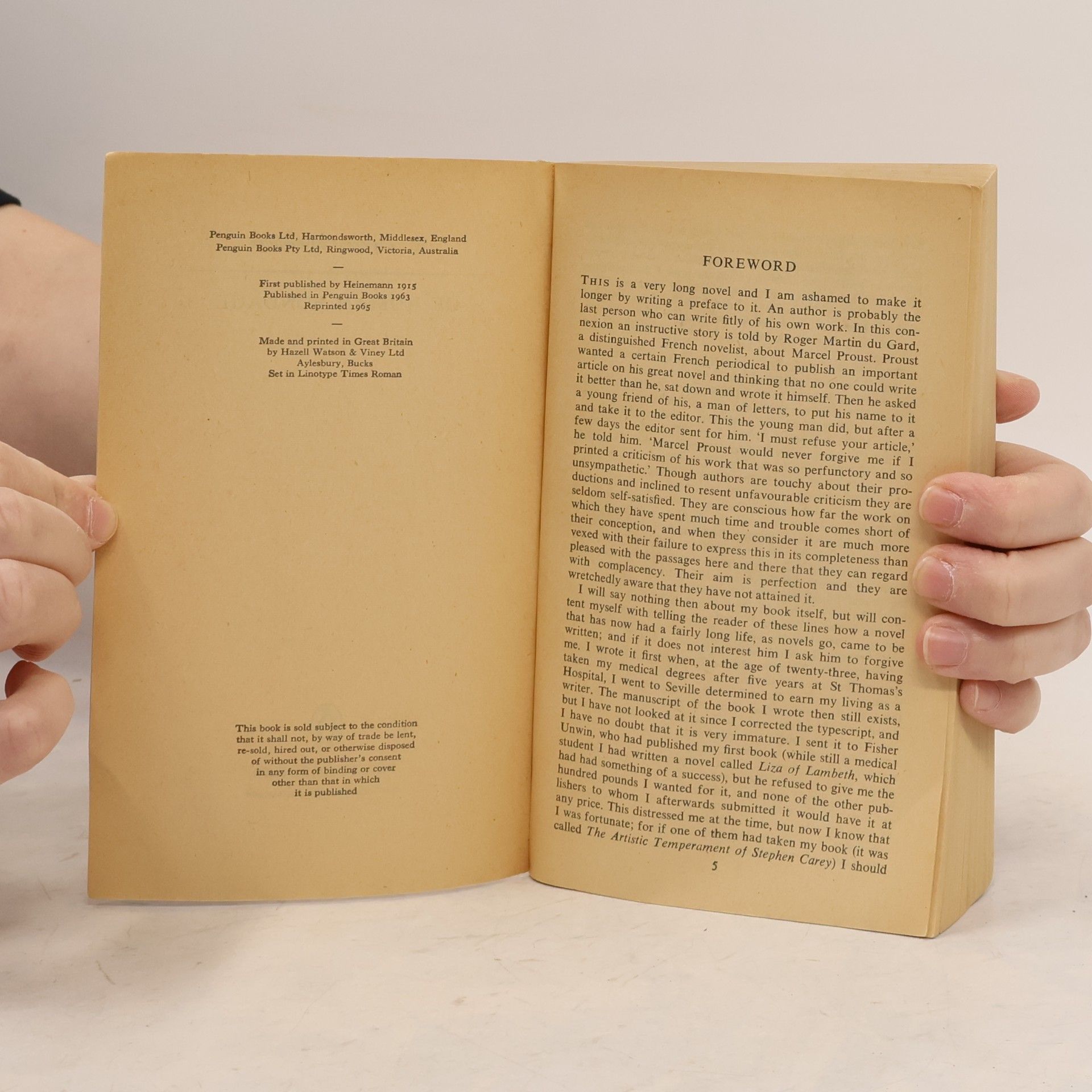William Somerset Maugham Of Human Bondage