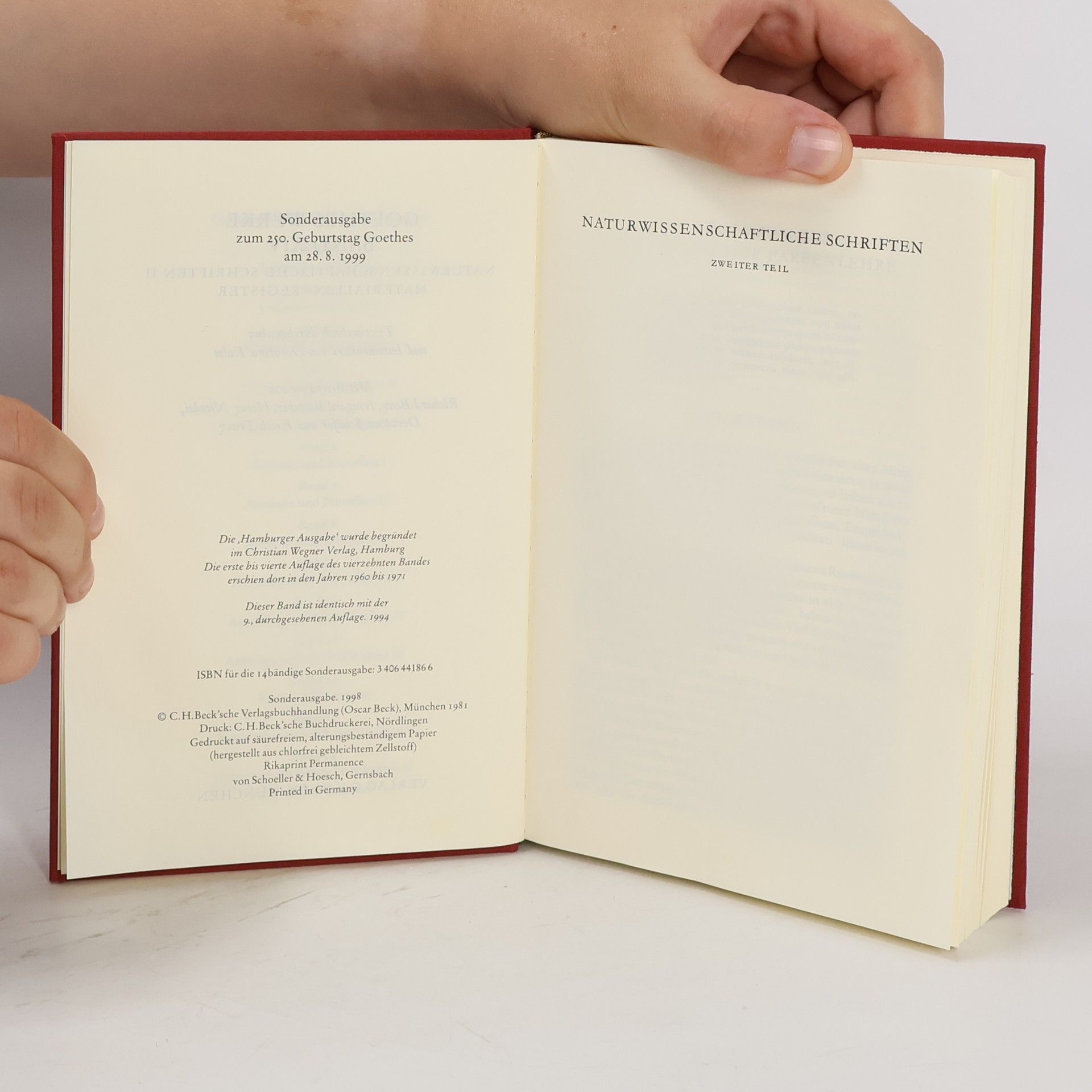 Johann Wolfgang von Goethe Goethe Werke 14