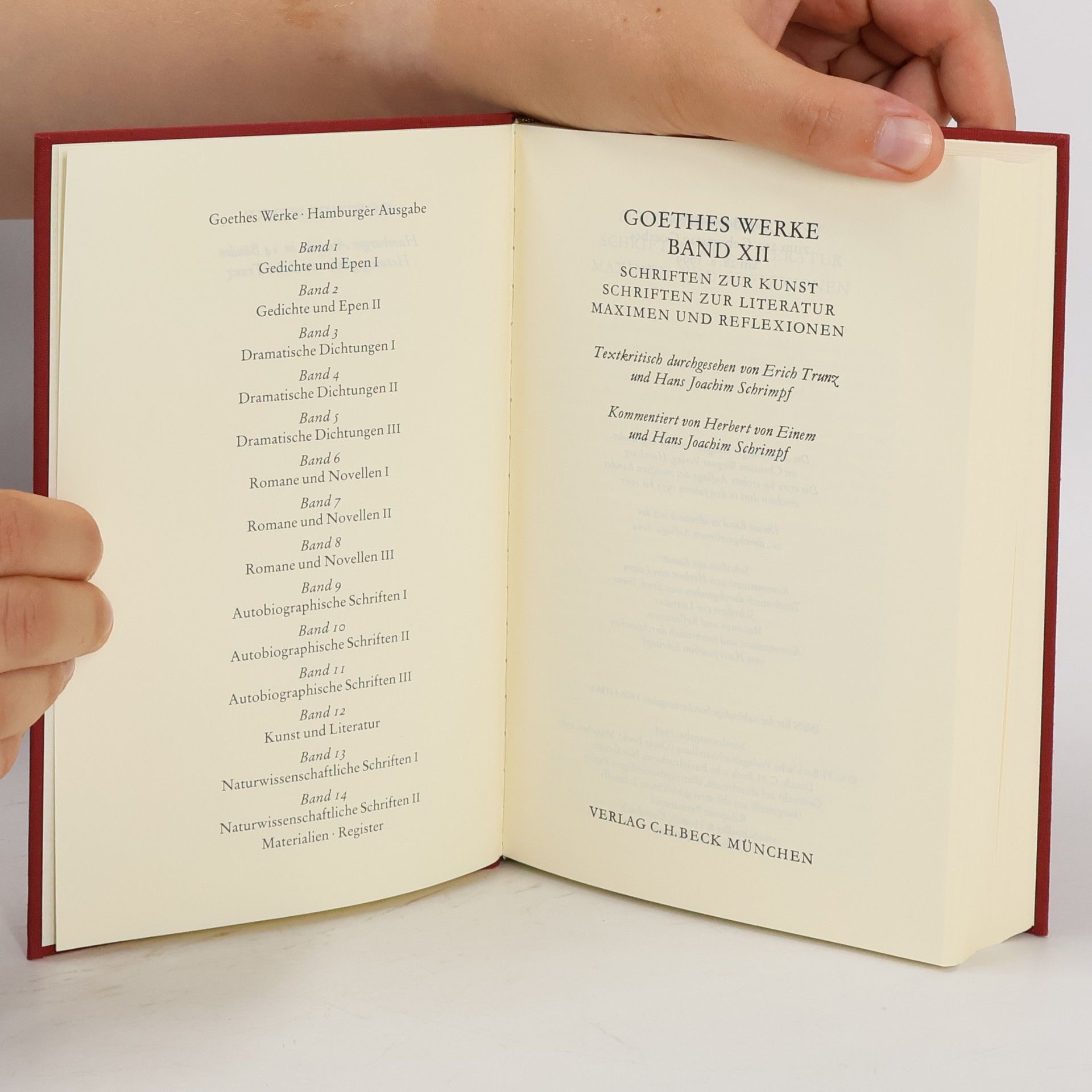 Johann Wolfgang von Goethe Goethe Werke 12