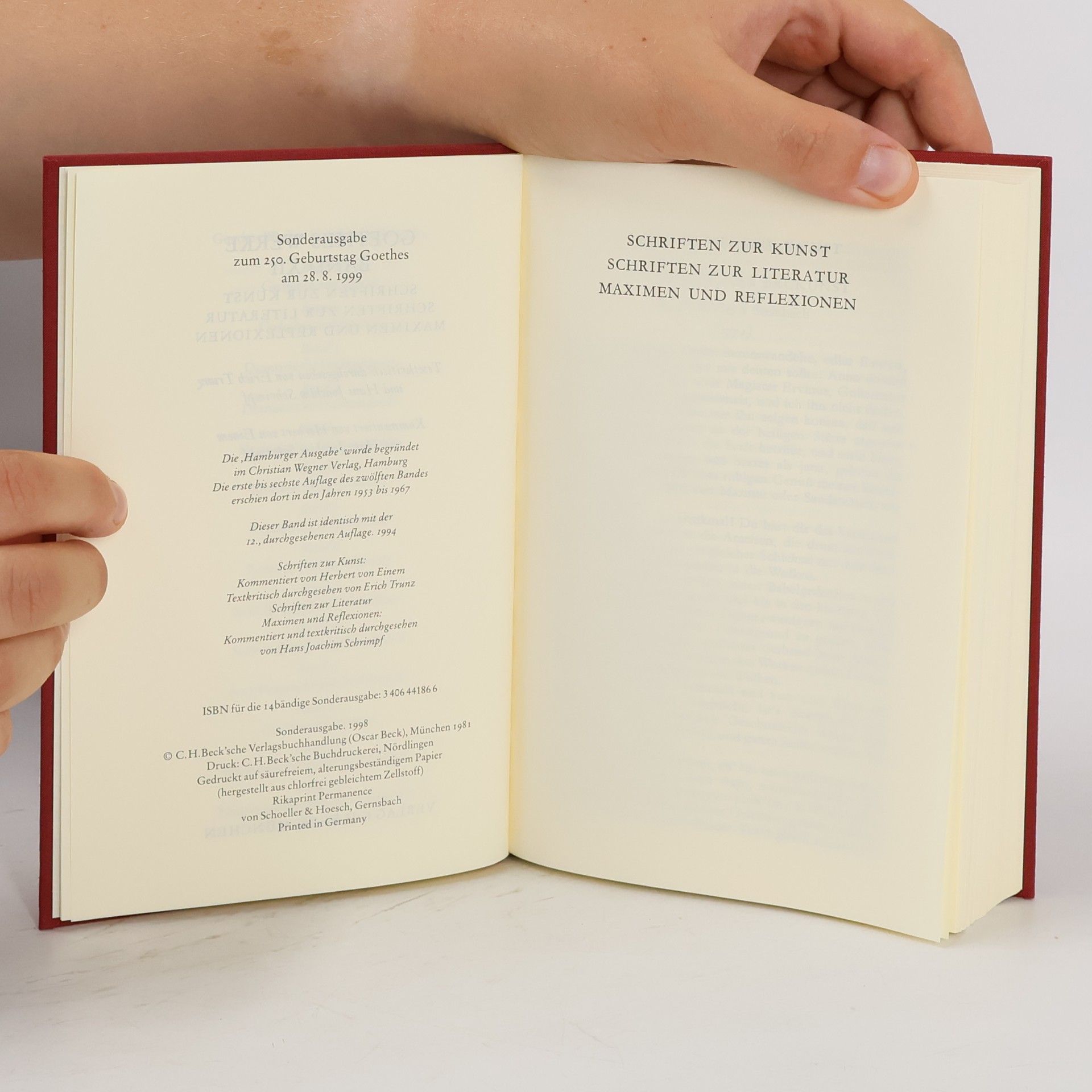 Johann Wolfgang von Goethe Goethe Werke 12