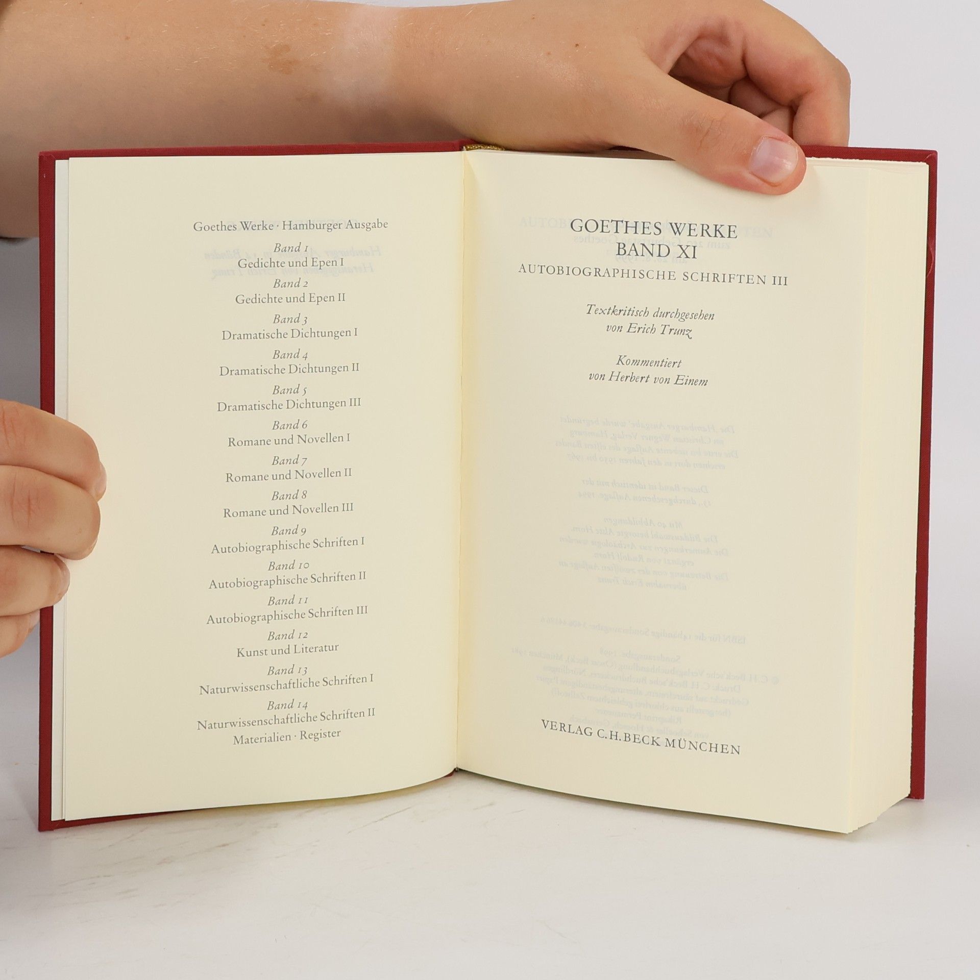 Johann Wolfgang von Goethe Goethe Werke 11