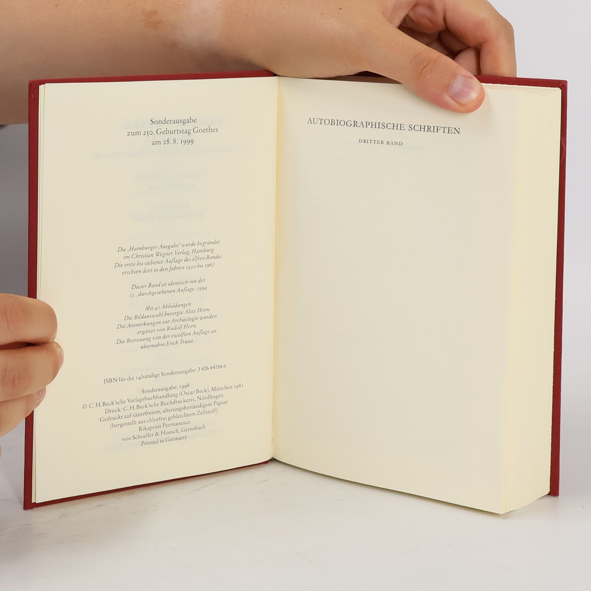 Johann Wolfgang von Goethe Goethe Werke 11