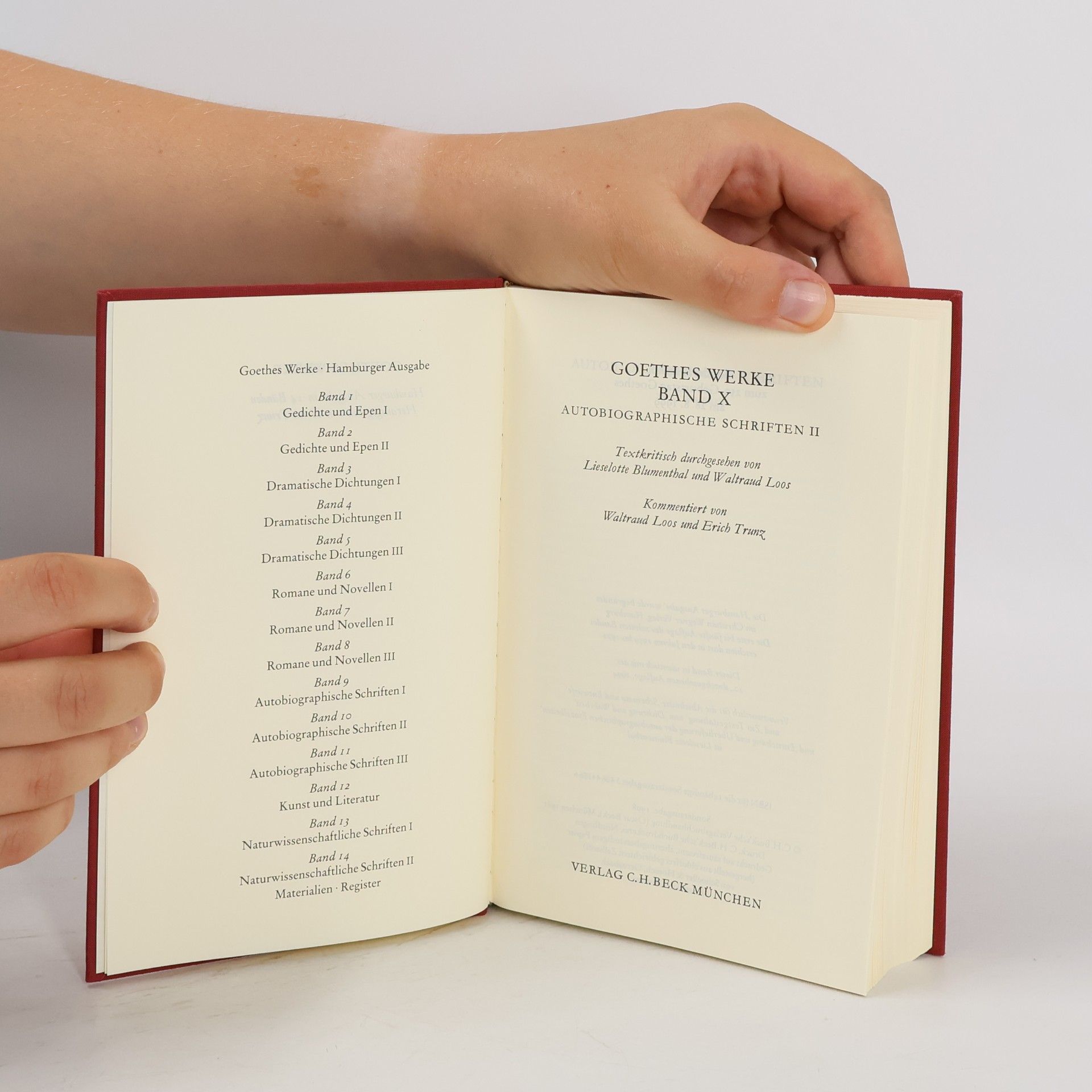 Johann Wolfgang von Goethe Goethe Werke 10