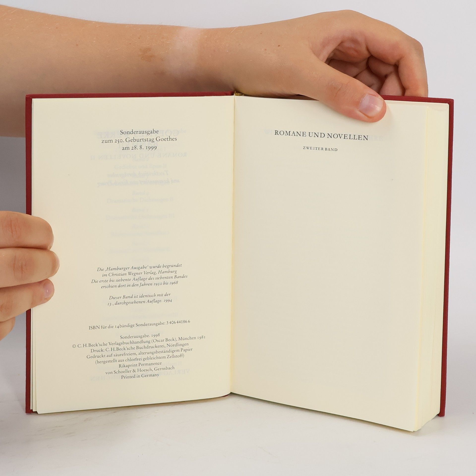 Johann Wolfgang von Goethe Goethes Werke, Band VII