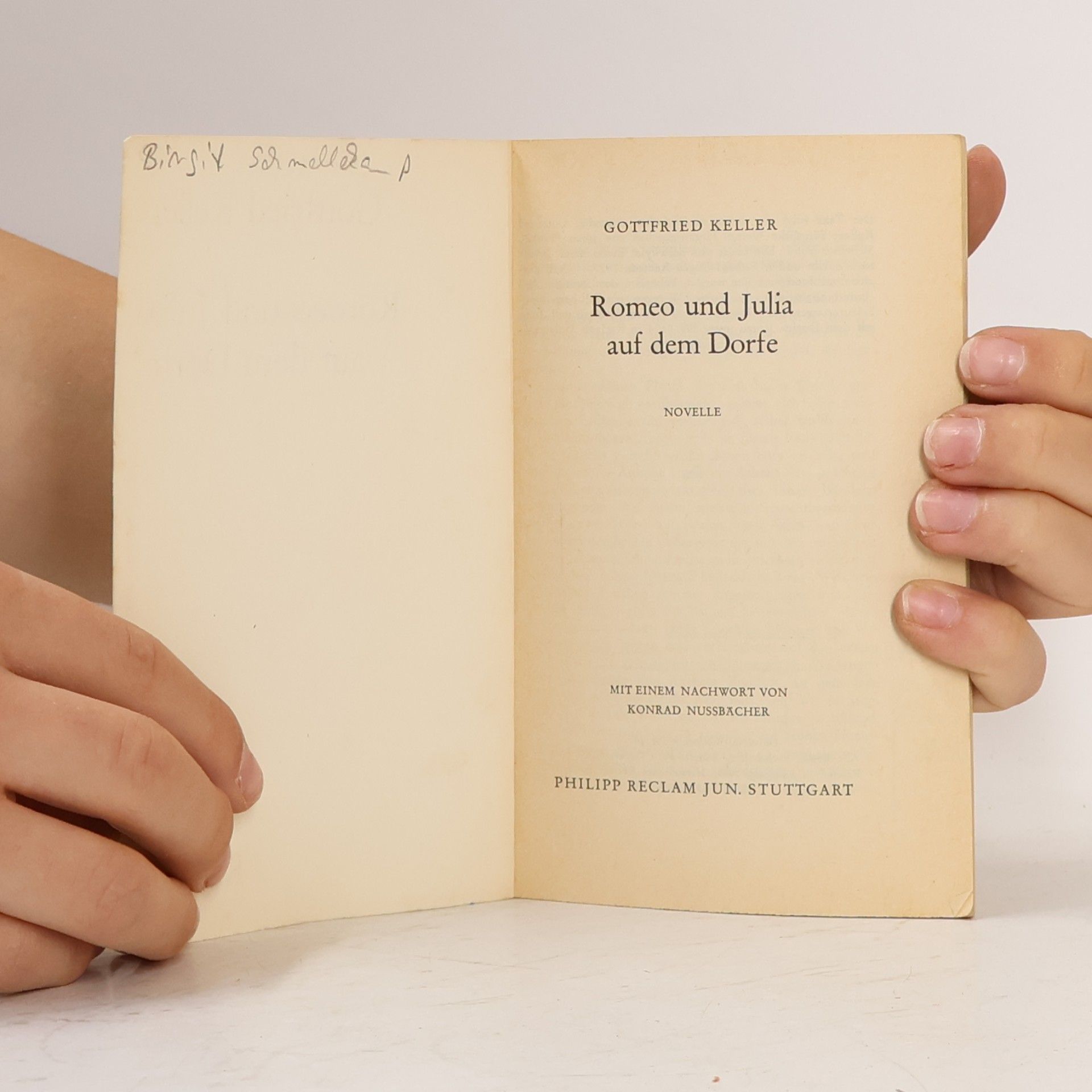 Gottfried Keller Romeo und Julia auf dem Dorfe