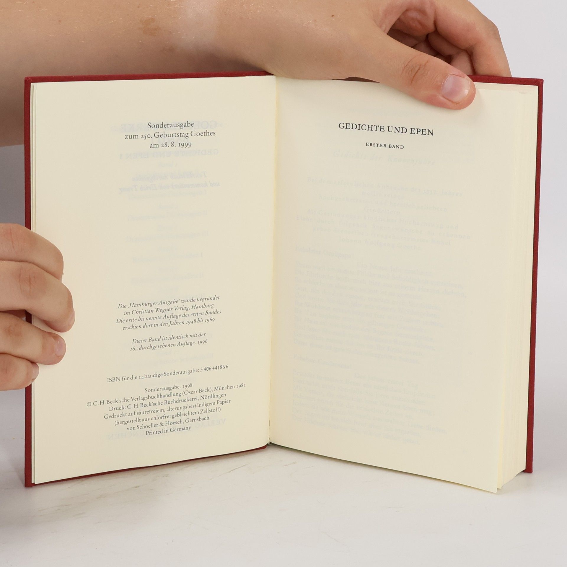 Johann Wolfgang von Goethe Goethe Werke 1