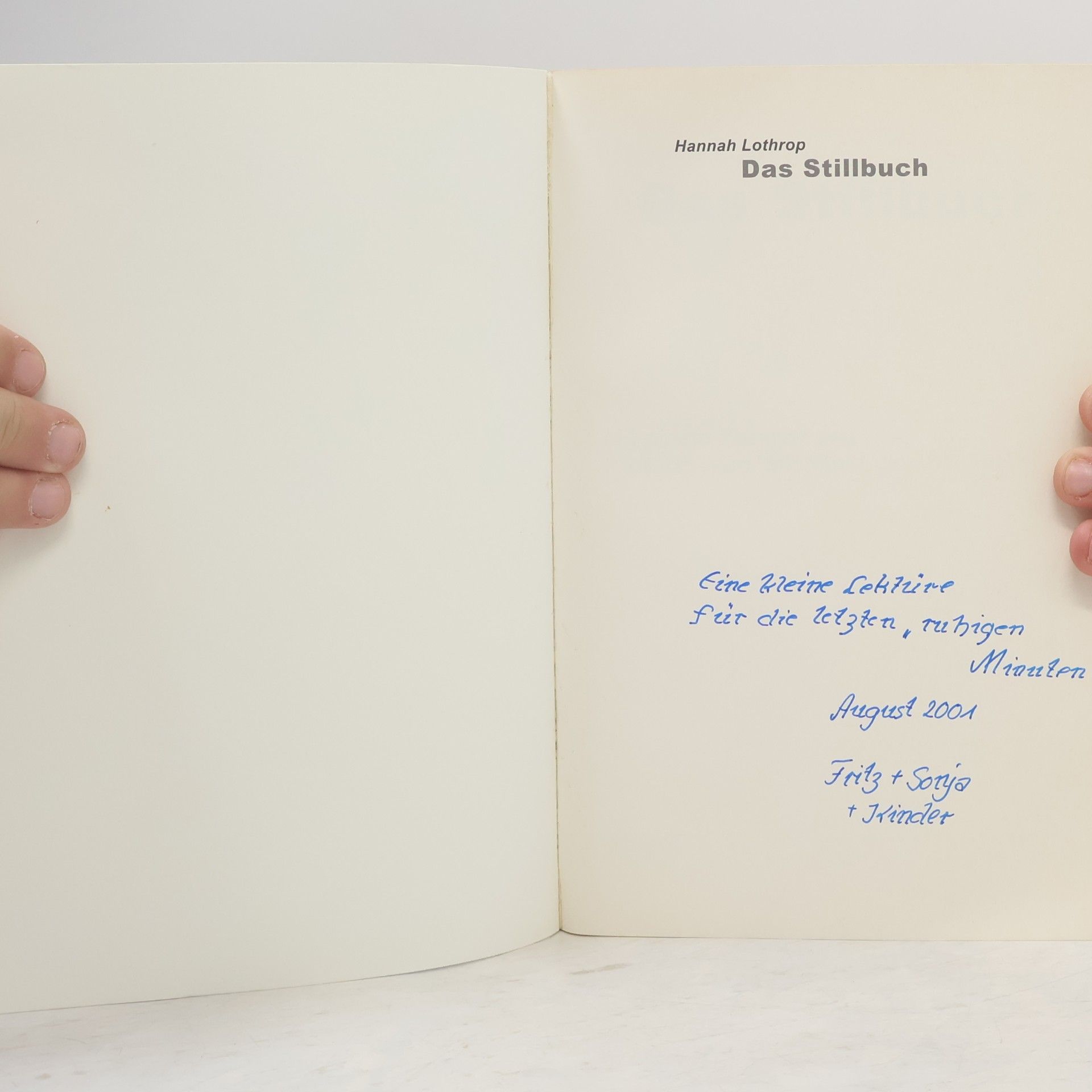 Hanny Lothrop Das Stillbuch