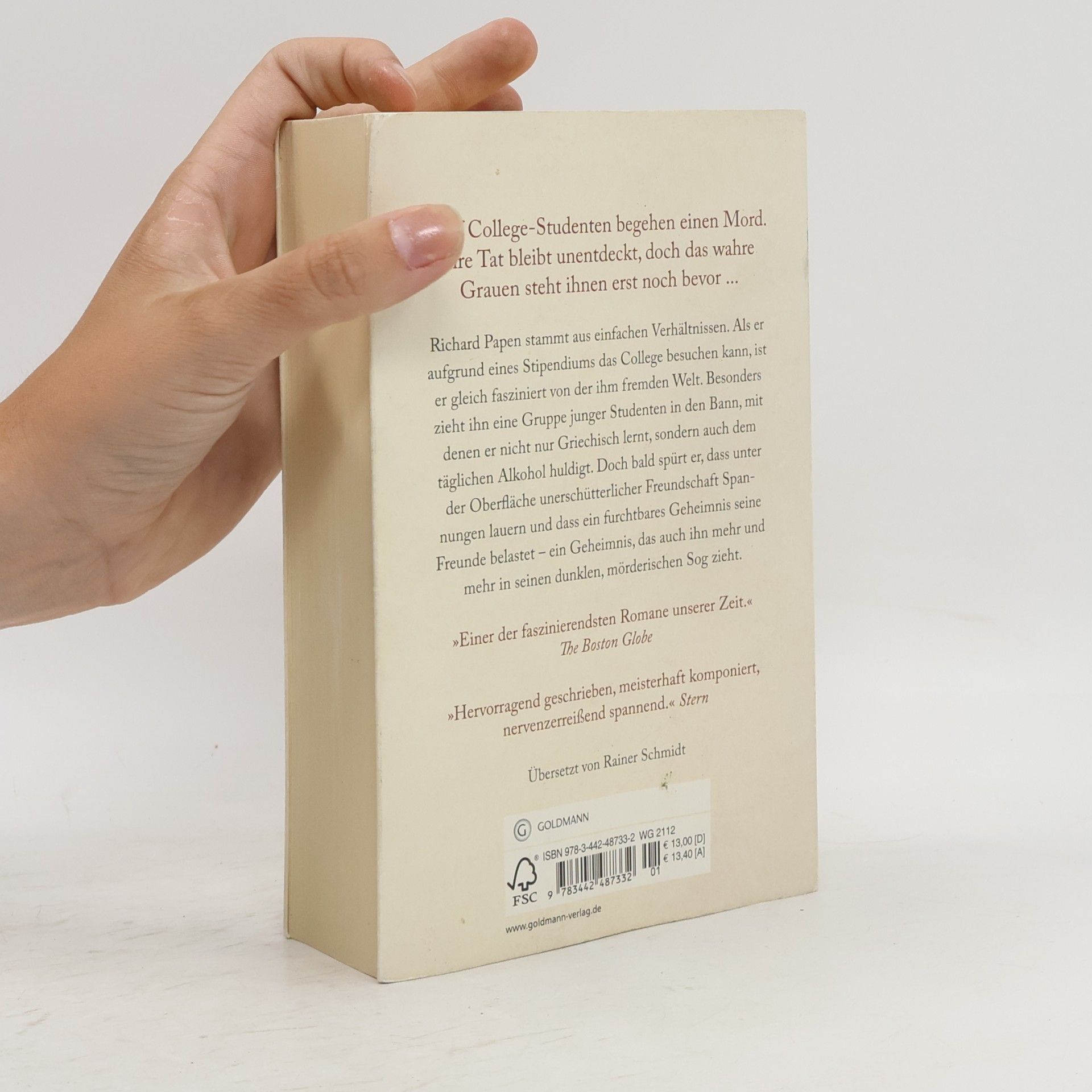 Donna Tartt Die geheime Geschichte