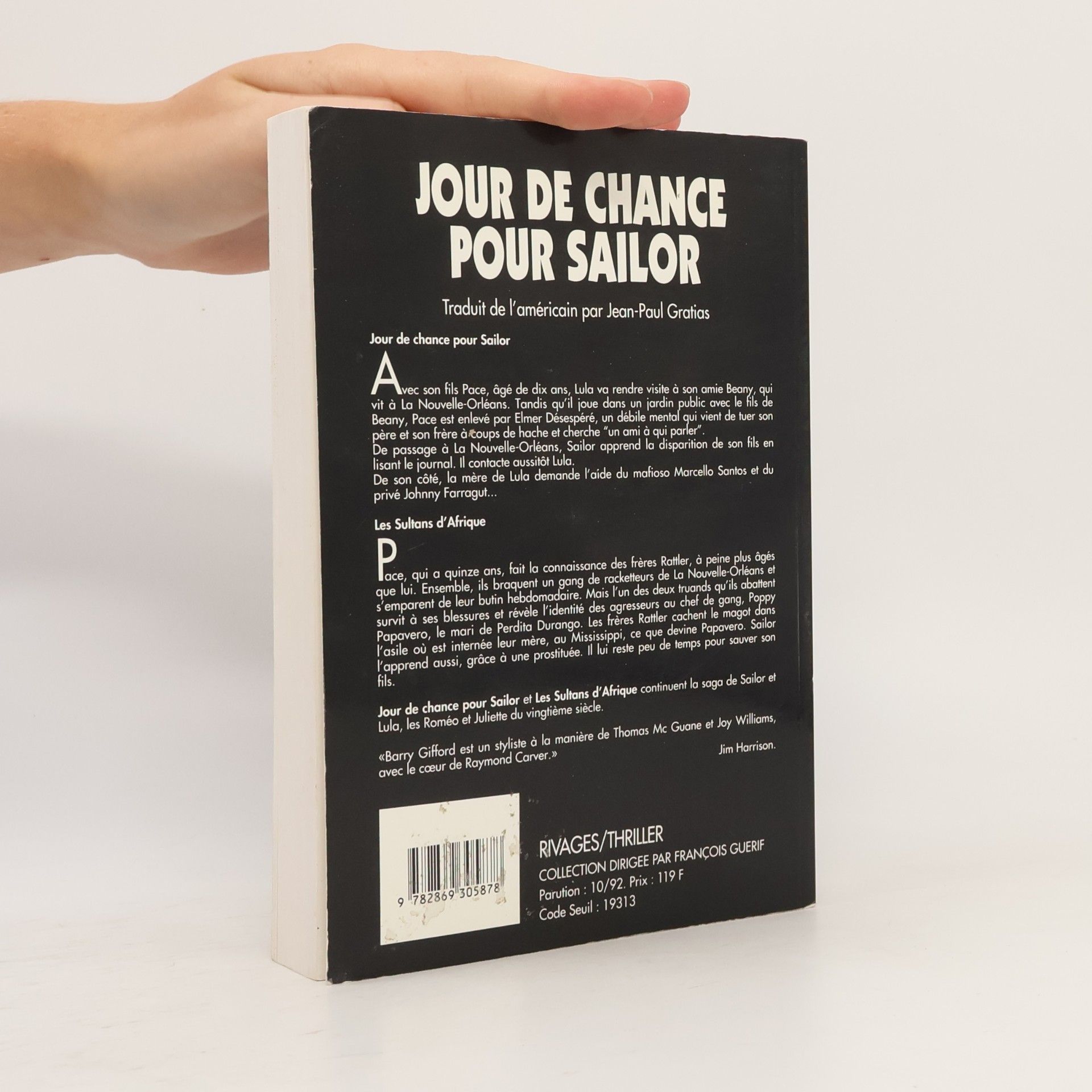 Barry Gifford Rivages/Thriller: Jour de chance pour Sailor