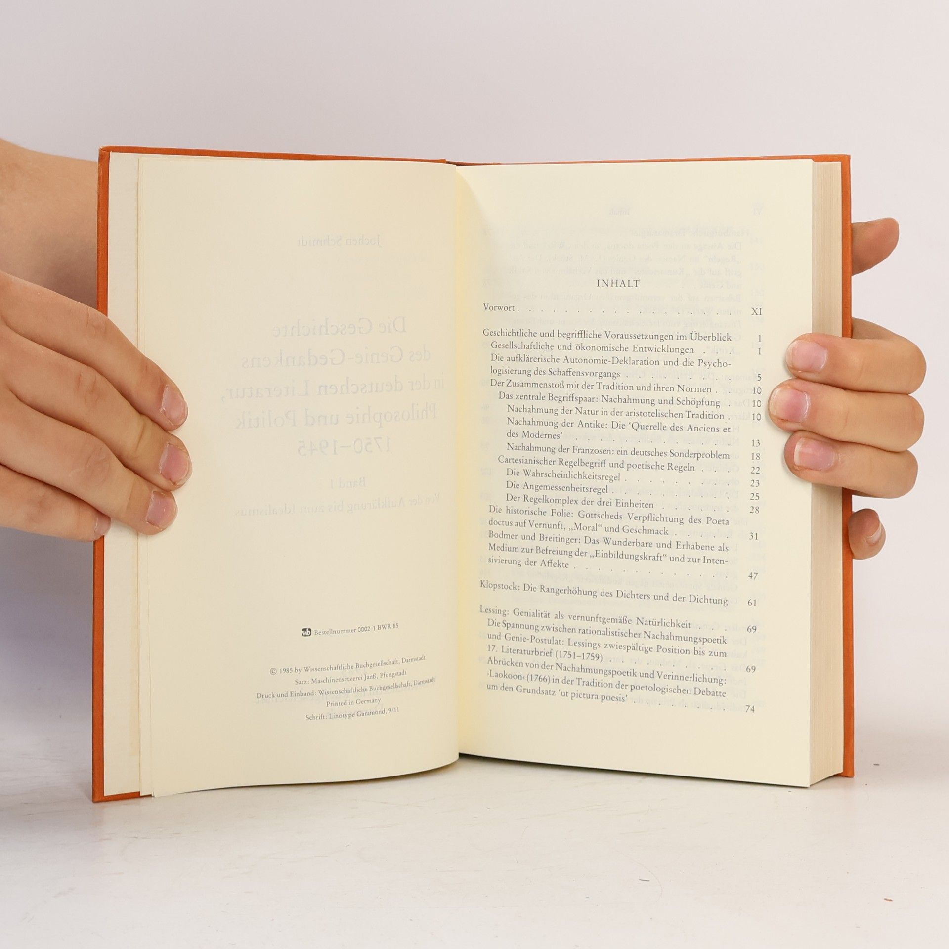 Jochen Schmidt Die Geschichte des Genie-Gedankens in der deutschen Literatur, Philosophie und Politik 1750 - 1945 1