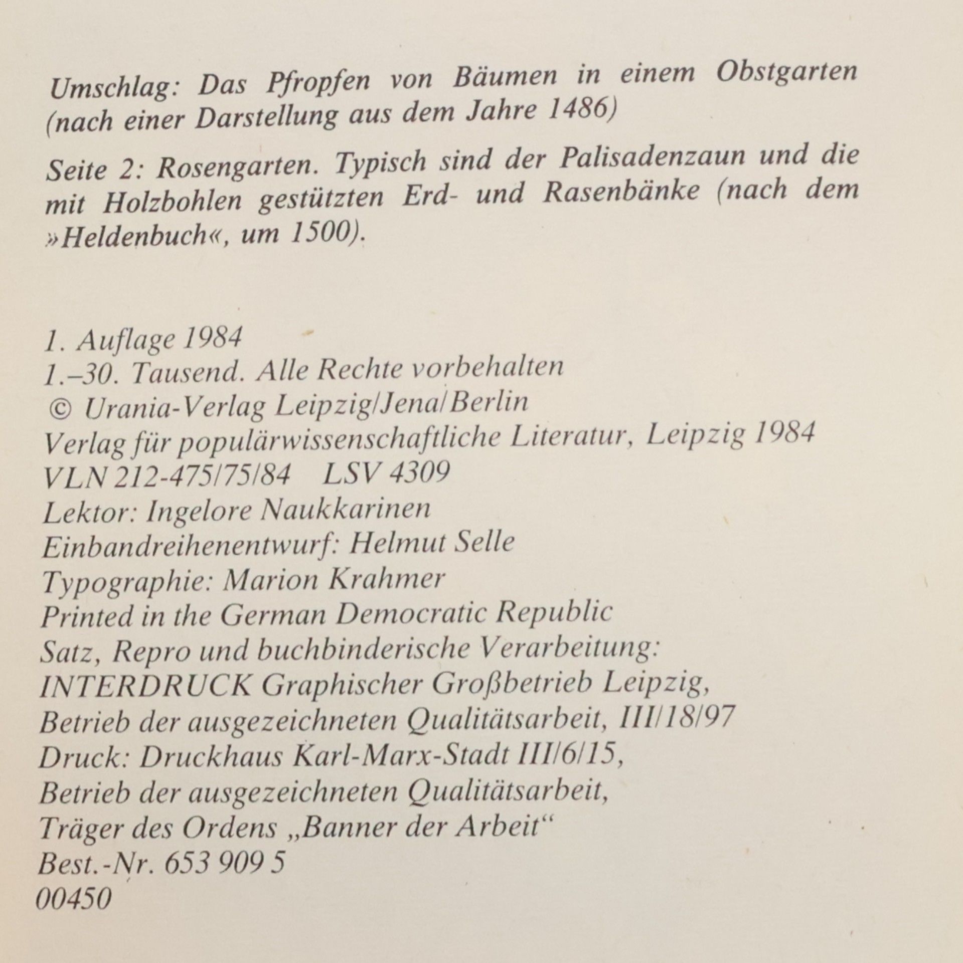 Bernd Scharf Der Garten im der Zeiten