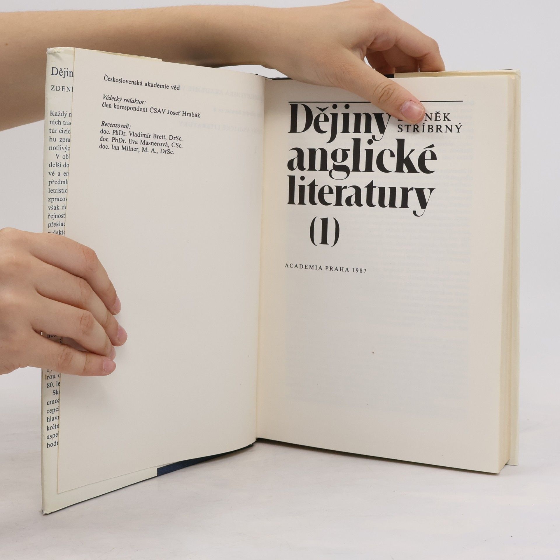 Zdeněk Stříbrný Dějiny anglické literatury 1