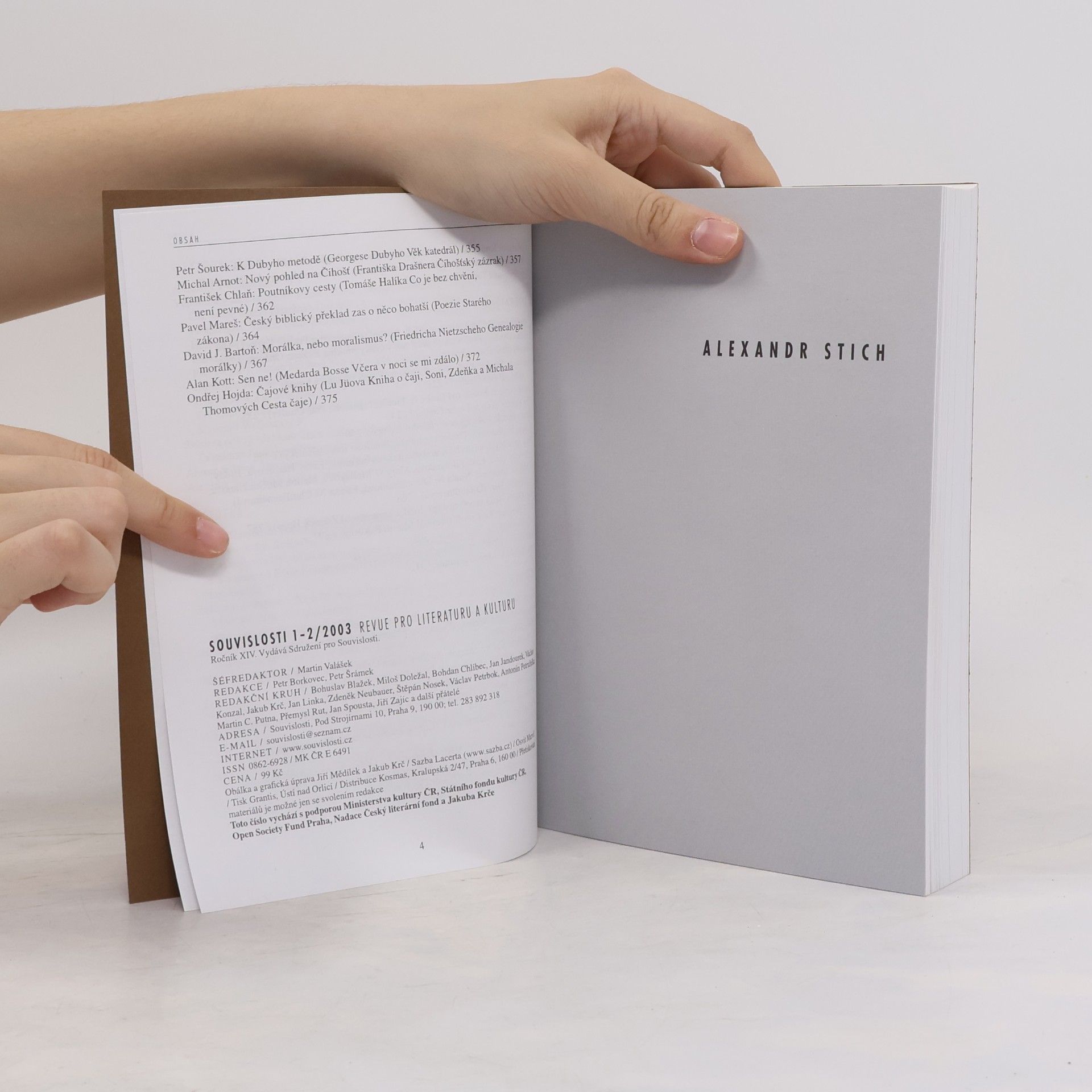Autorenkollektiv Souvislosti. Revue pro literaturu a kulturu 1-2/2003