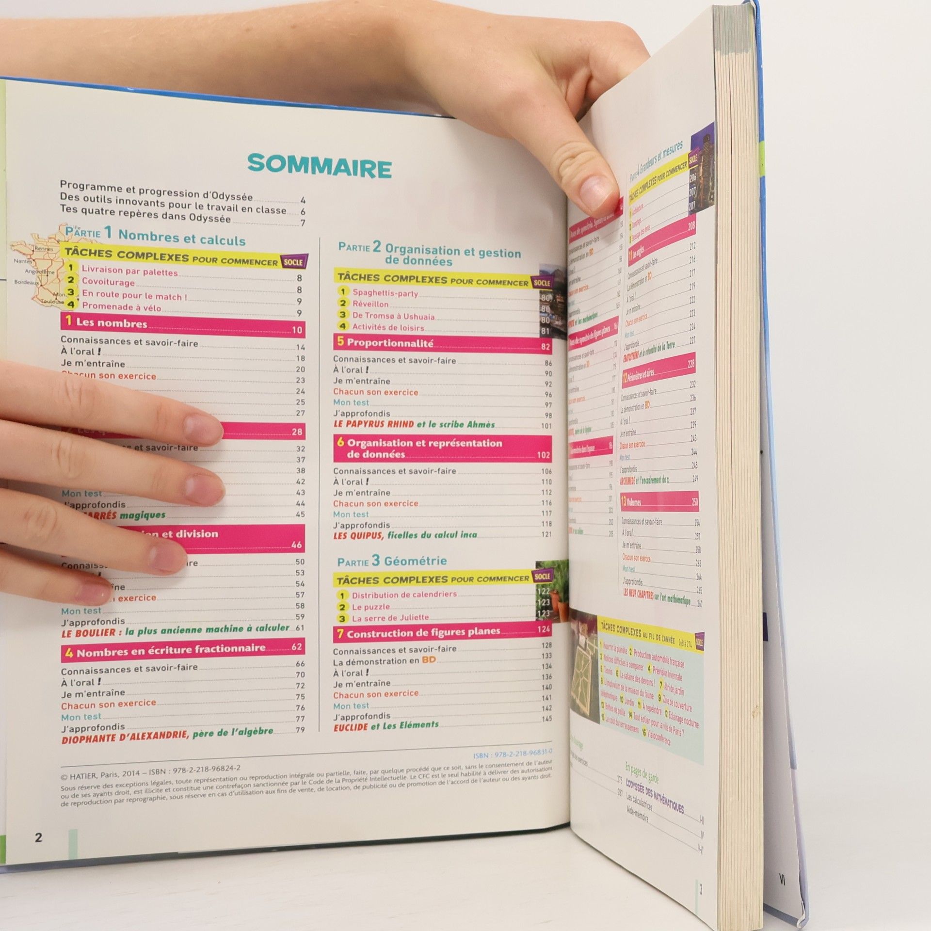 Odyssée Mathématiques 6e ed. 2014 - Manuel de l'élève version specimen