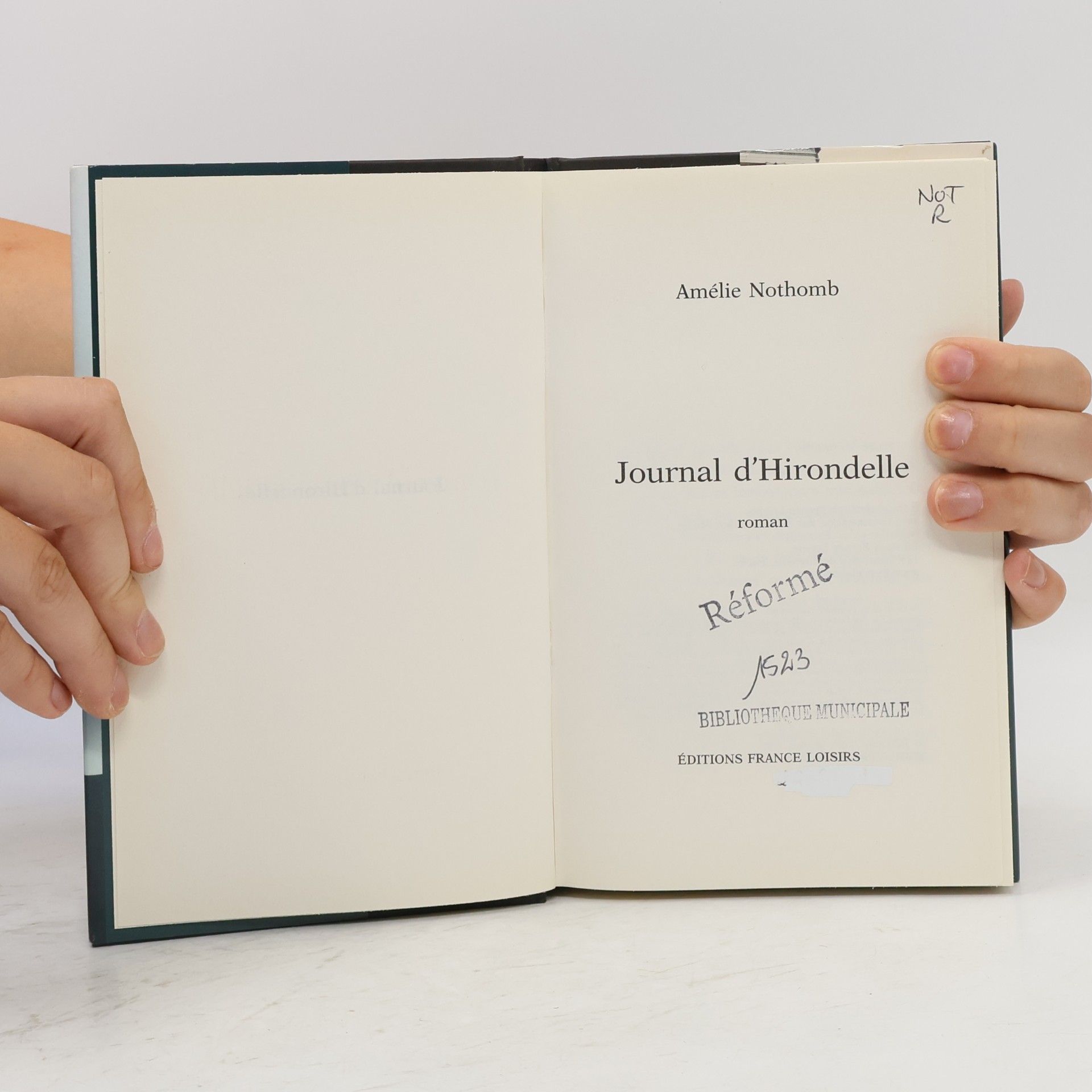 Amélie Nothomb Journal d'Hirondelle