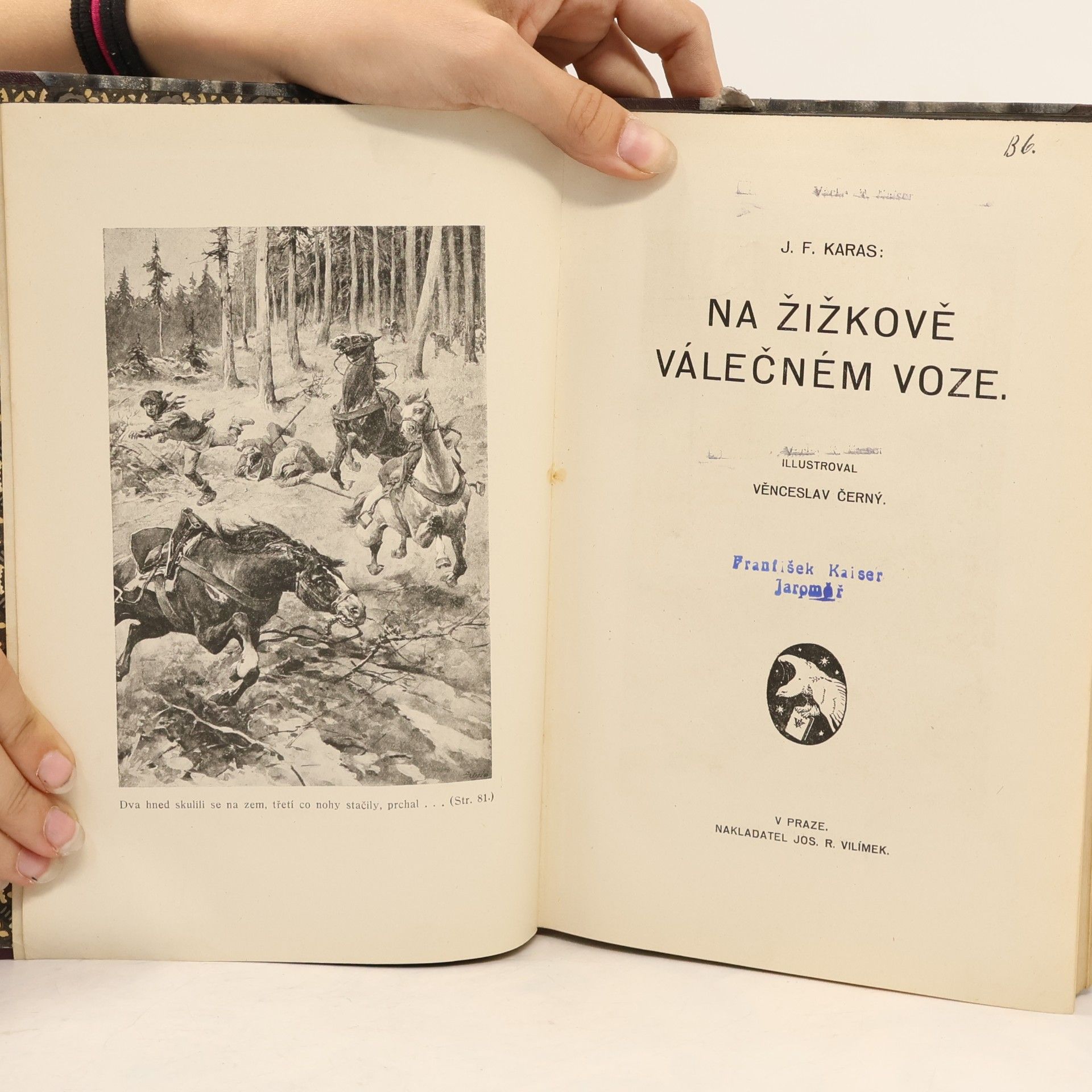 Josef František Karas Na Žižkově válečném voze