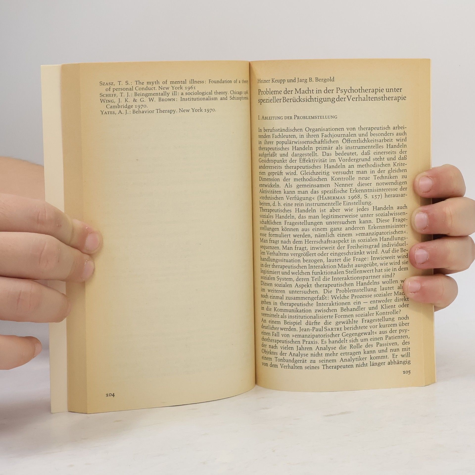 Claus Henning Bachmann Psychoanalyse und Verhaltenstherapie