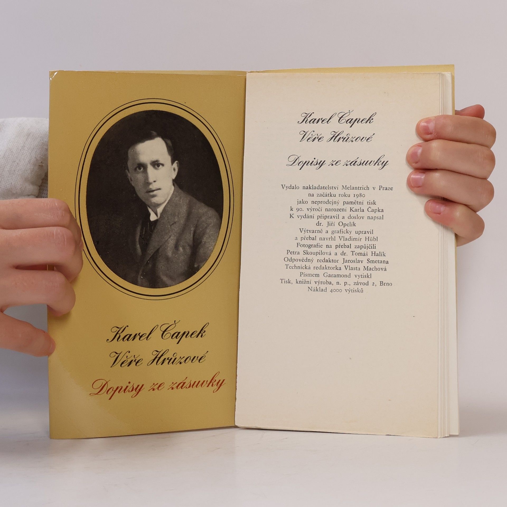 Karel Čapek Karel Čapek Věře Hrůzové. Dopisy ze zásuvky
