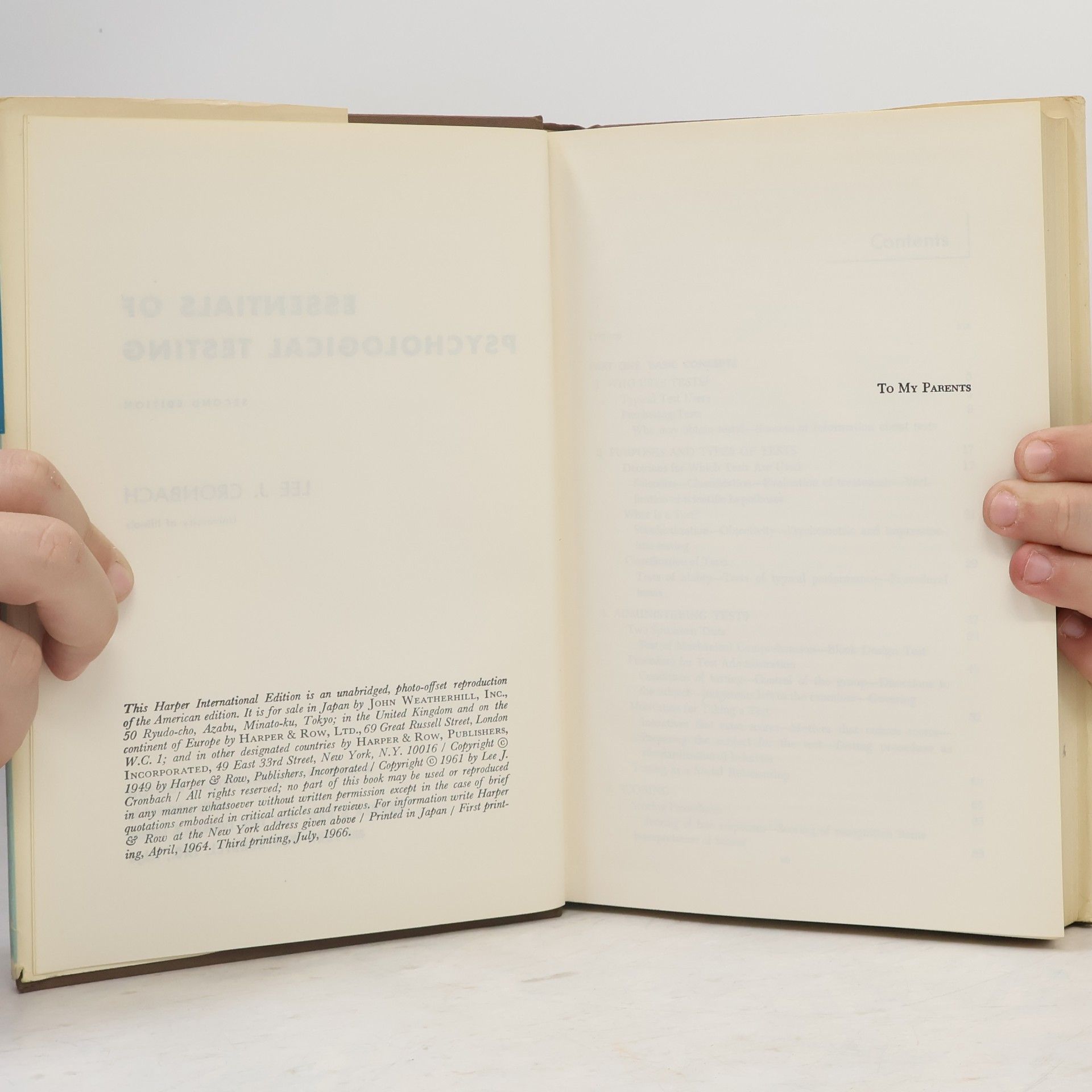 Lee J. Cronbach Essentials of Psychological Testing