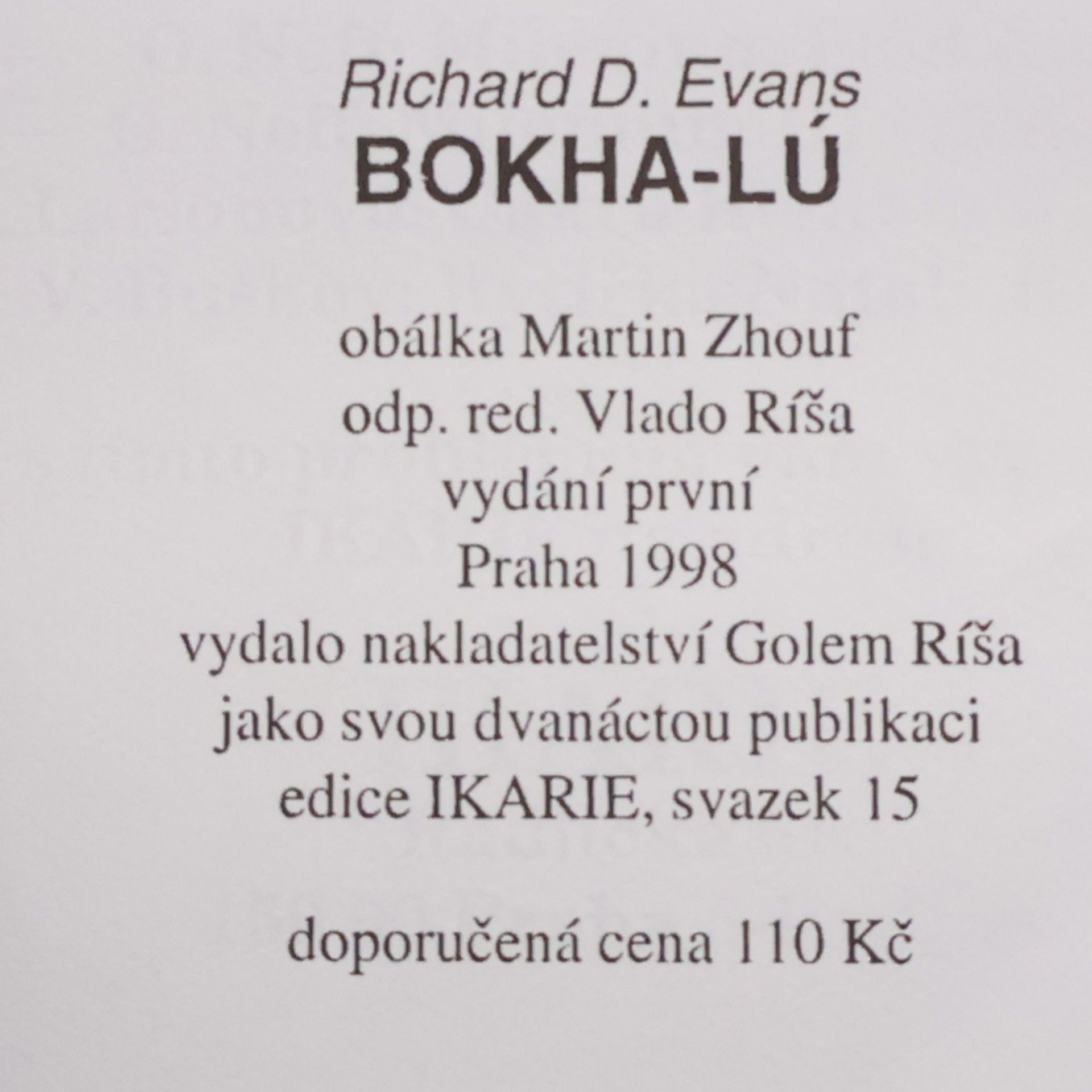 Richard D. Evans Bokha-lú