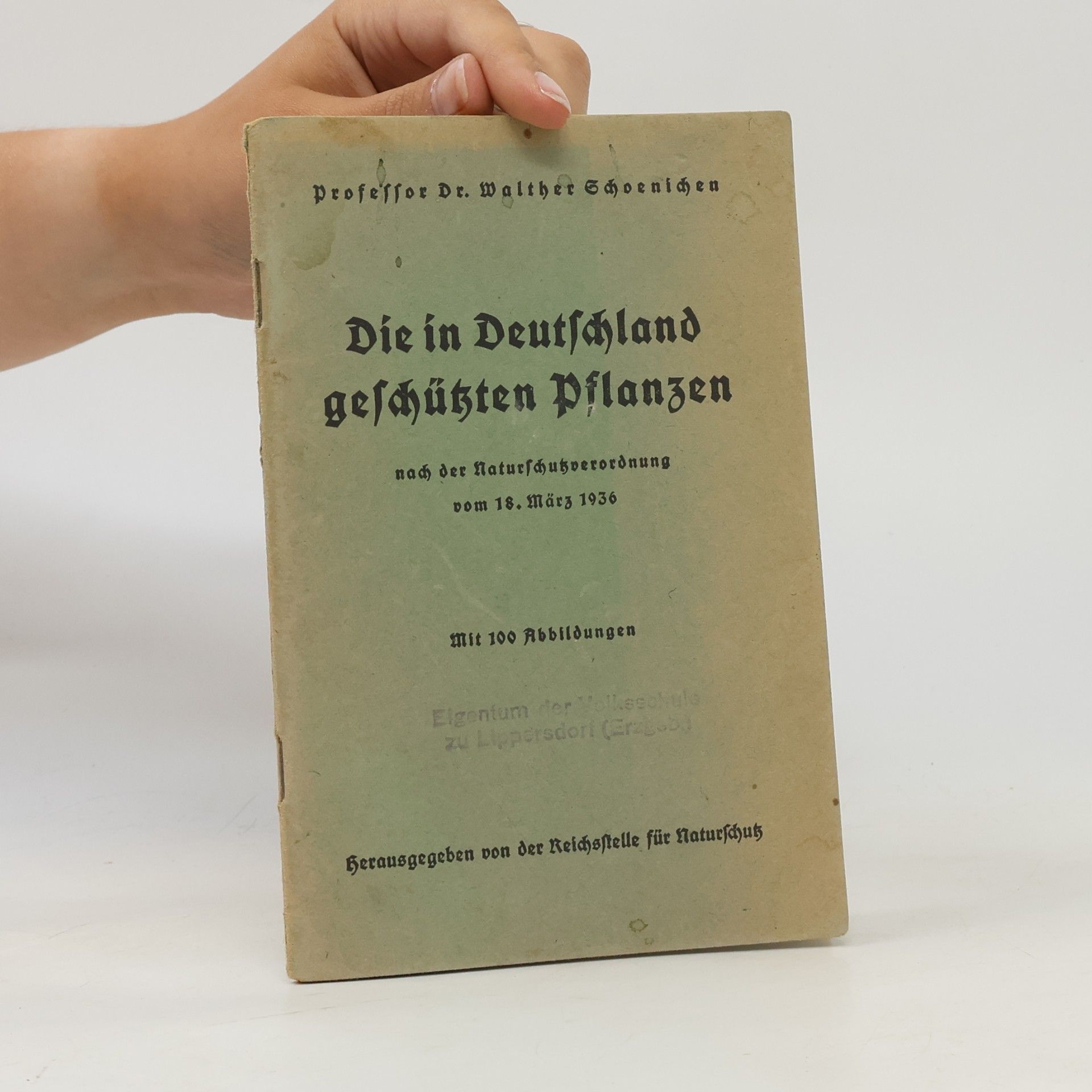 Walther Schoenichen Die in Deutschland geschützten Pflanzen