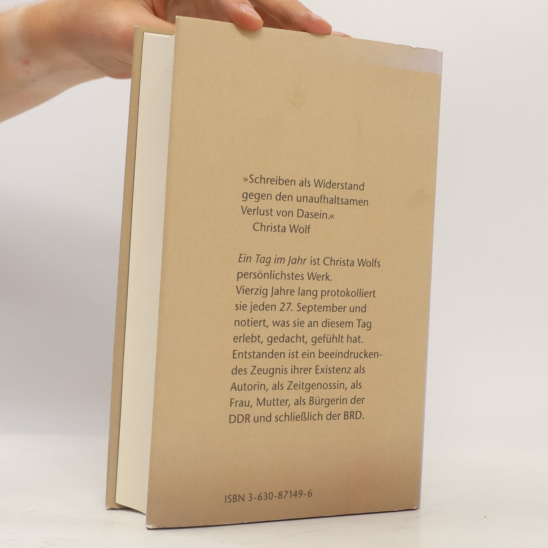 Christa Wolf Ein Tag im Jahr. 1960-2000