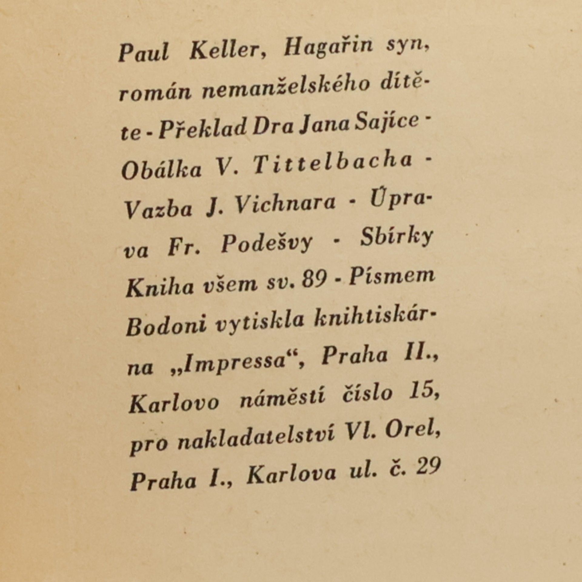 Paul Keller Hagařin syn