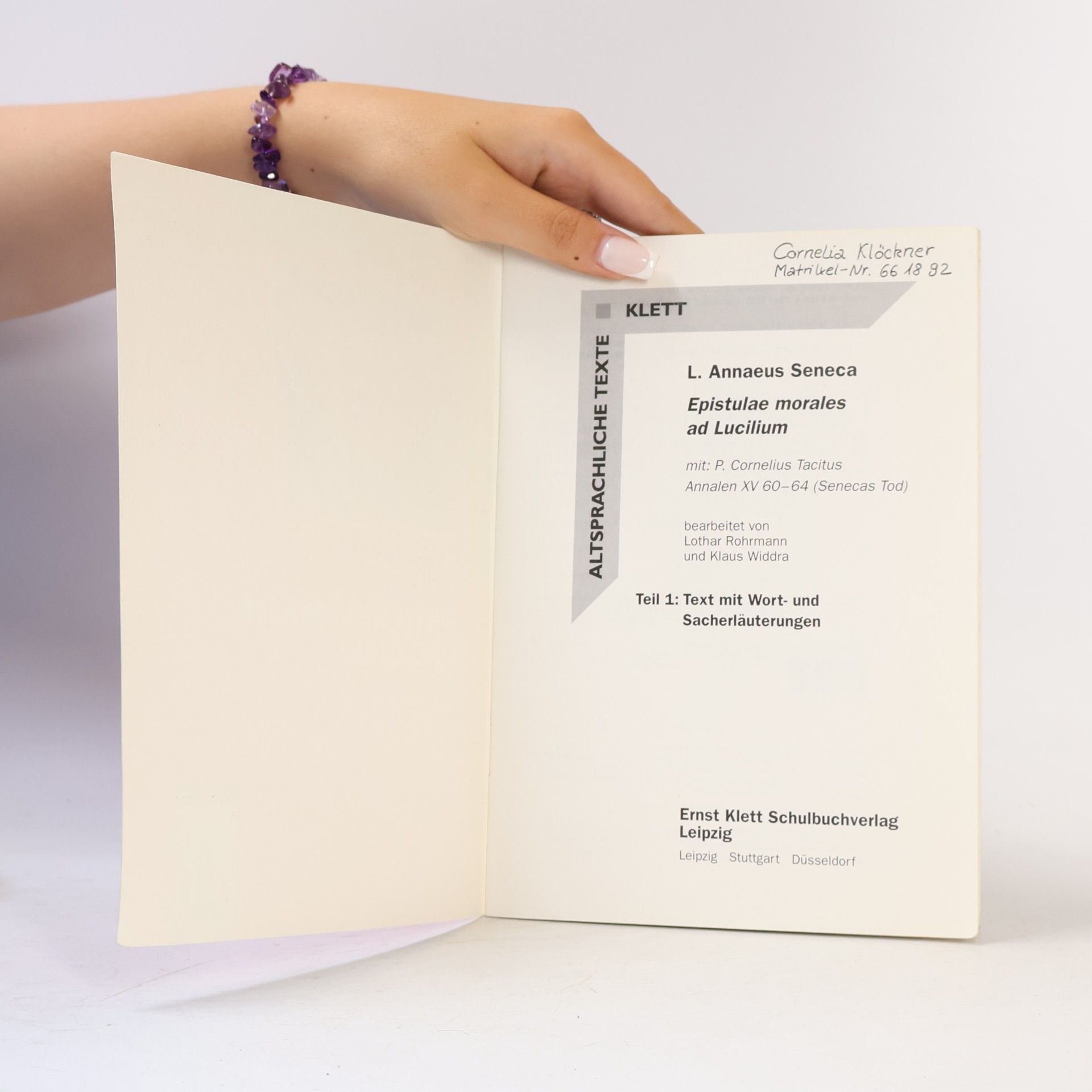 Lucius Annaeus Seneca Epistulae morales ad Lucilium