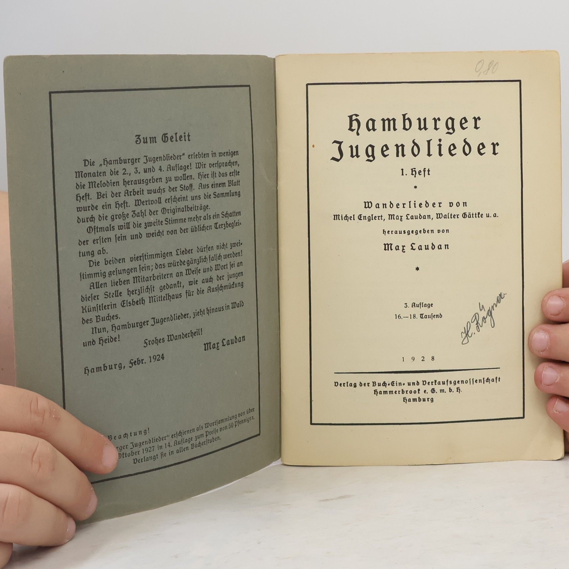 kolektiv Hamburger Jugendlieder – 1. Heft: Wanderlieder